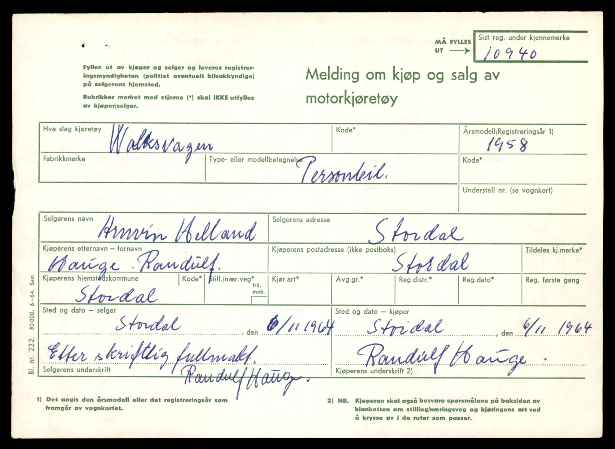 Møre og Romsdal vegkontor - Ålesund trafikkstasjon, AV/SAT-A-4099/F/Fe/L0025: Registreringskort for kjøretøy T 10931 - T 11045, 1927-1998, p. 247