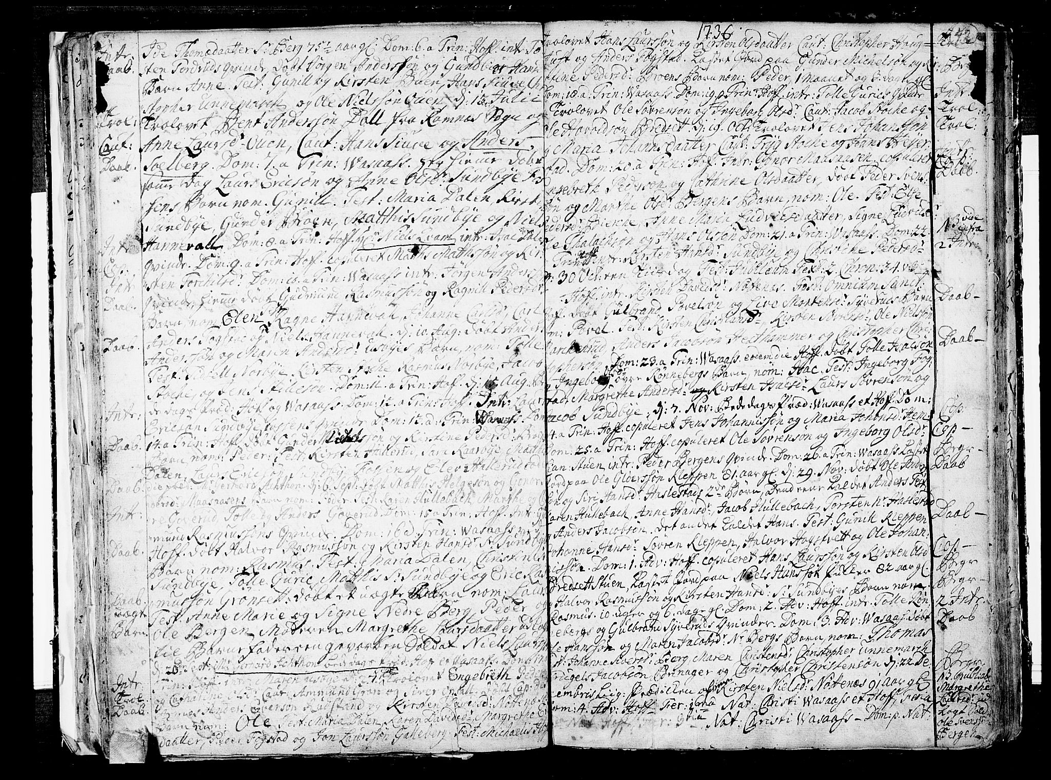 Hof kirkebøker, SAKO/A-64/F/Fa/L0001: Parish register (official) no. I 1, 1704-1745, p. 42