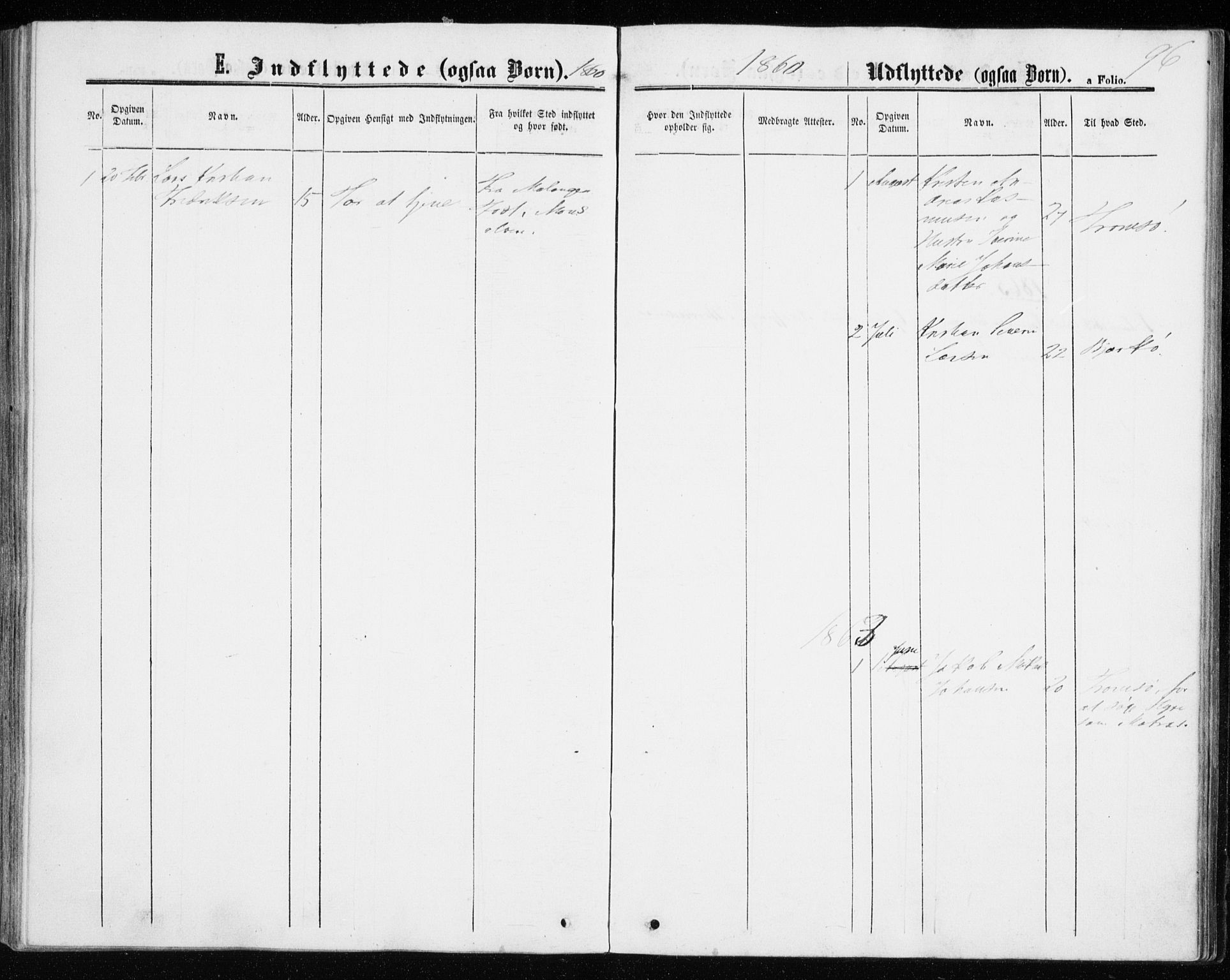 Berg sokneprestkontor, SATØ/S-1318/G/Ga/Gaa/L0002kirke: Parish register (official) no. 2, 1860-1872, p. 96