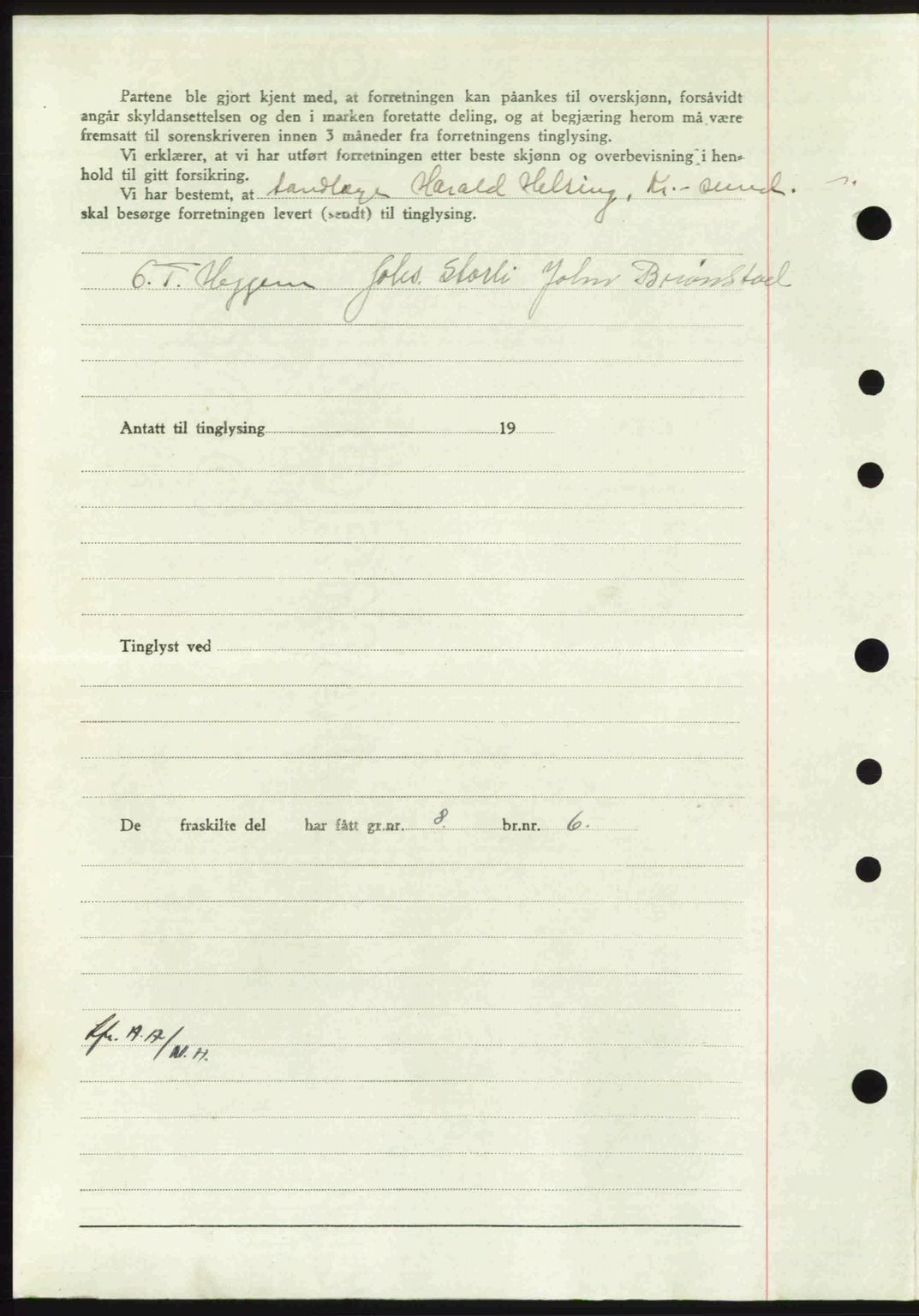 Nordmøre sorenskriveri, AV/SAT-A-4132/1/2/2Ca: Mortgage book no. A103, 1946-1947, Diary no: : 2621/1946