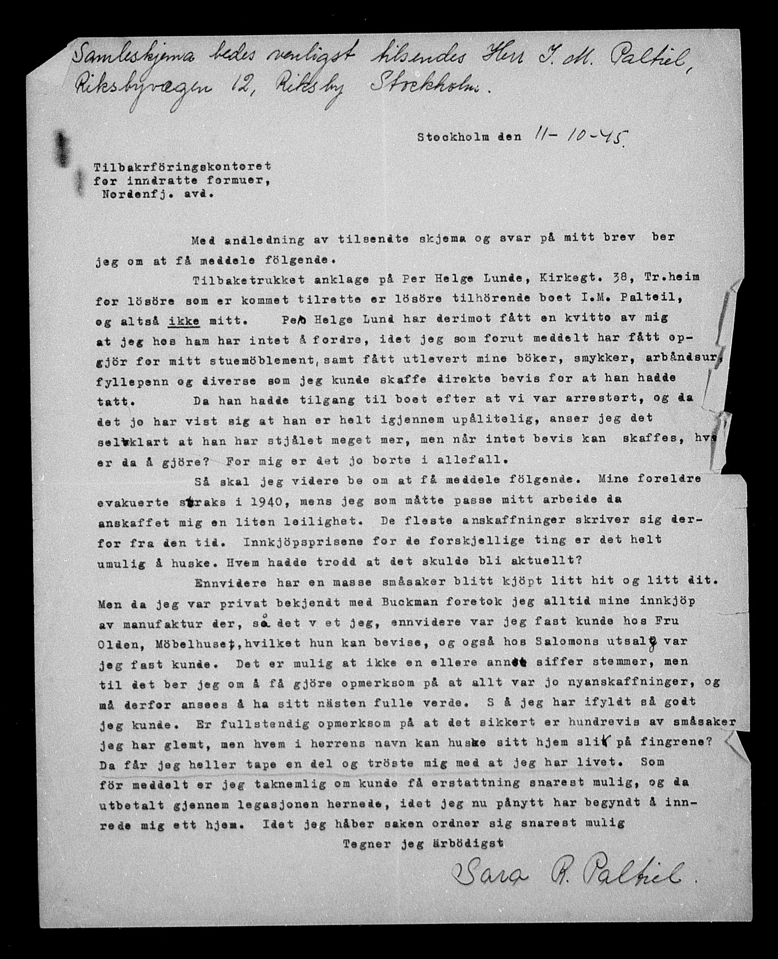 Justisdepartementet, Tilbakeføringskontoret for inndratte formuer, AV/RA-S-1564/H/Hc/Hca/L0906: --, 1945-1947, p. 560