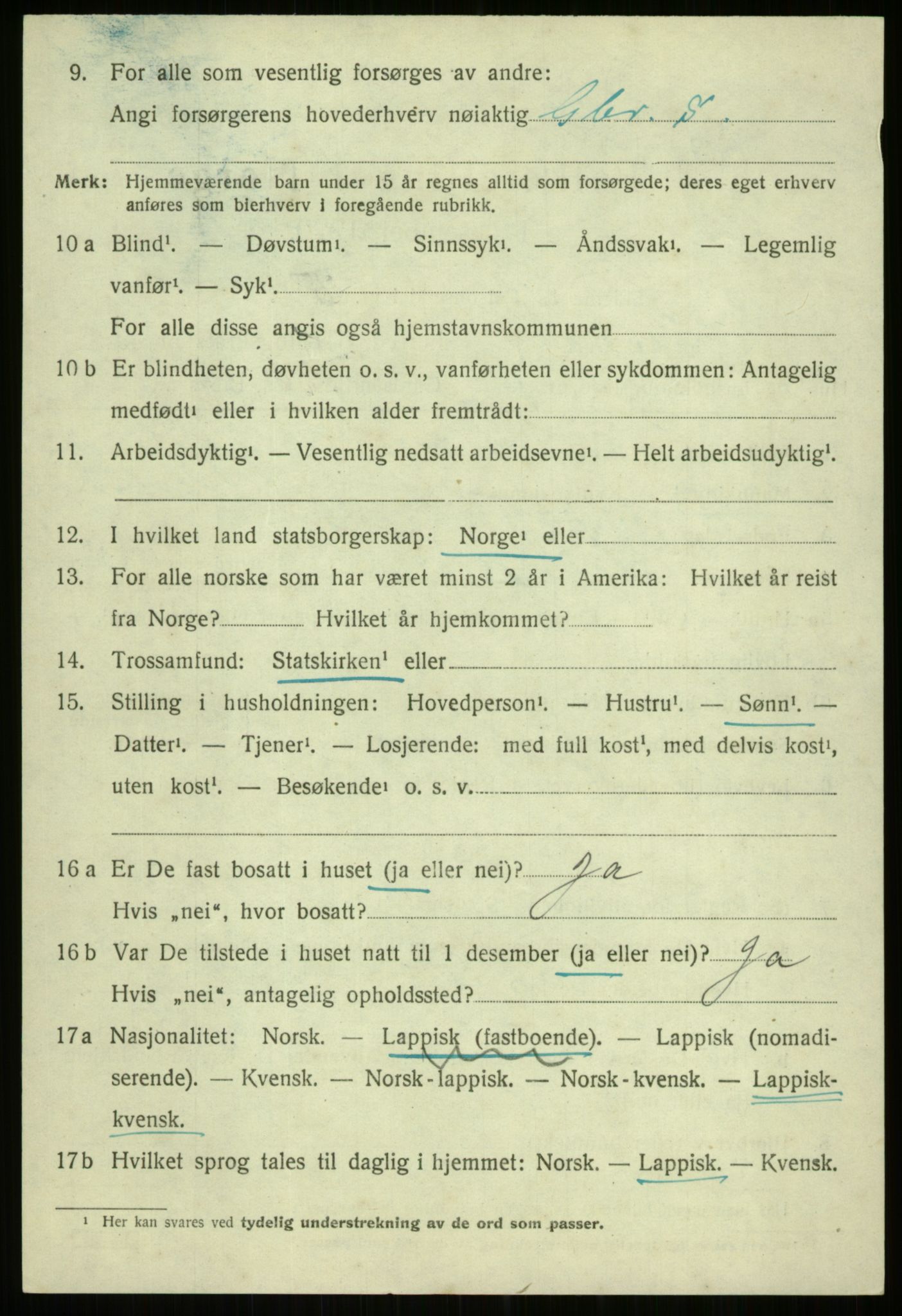 SATØ, 1920 census for Ibestad, 1920, p. 6462