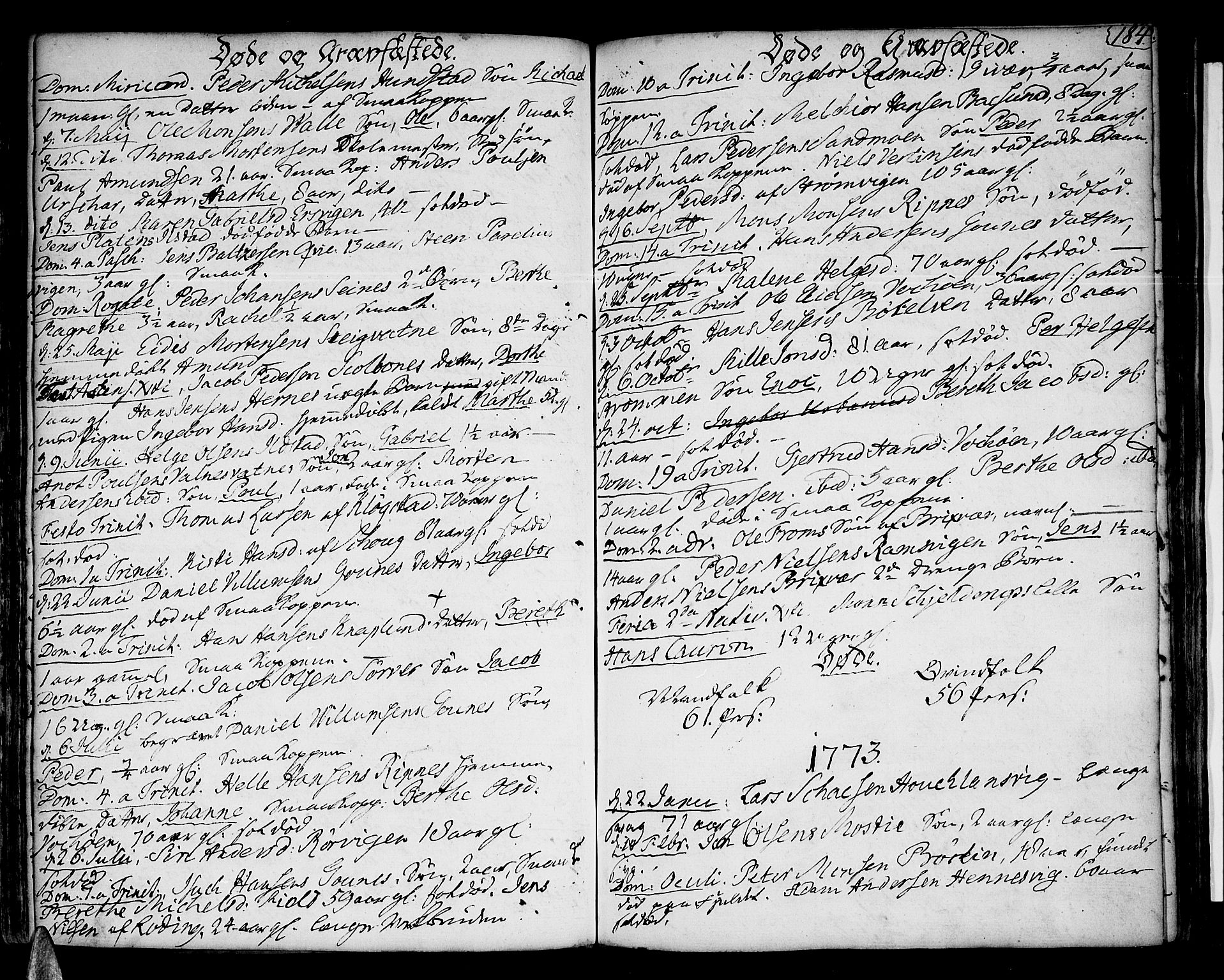 Ministerialprotokoller, klokkerbøker og fødselsregistre - Nordland, SAT/A-1459/801/L0003: Parish register (official) no. 801A03, 1762-1795, p. 184