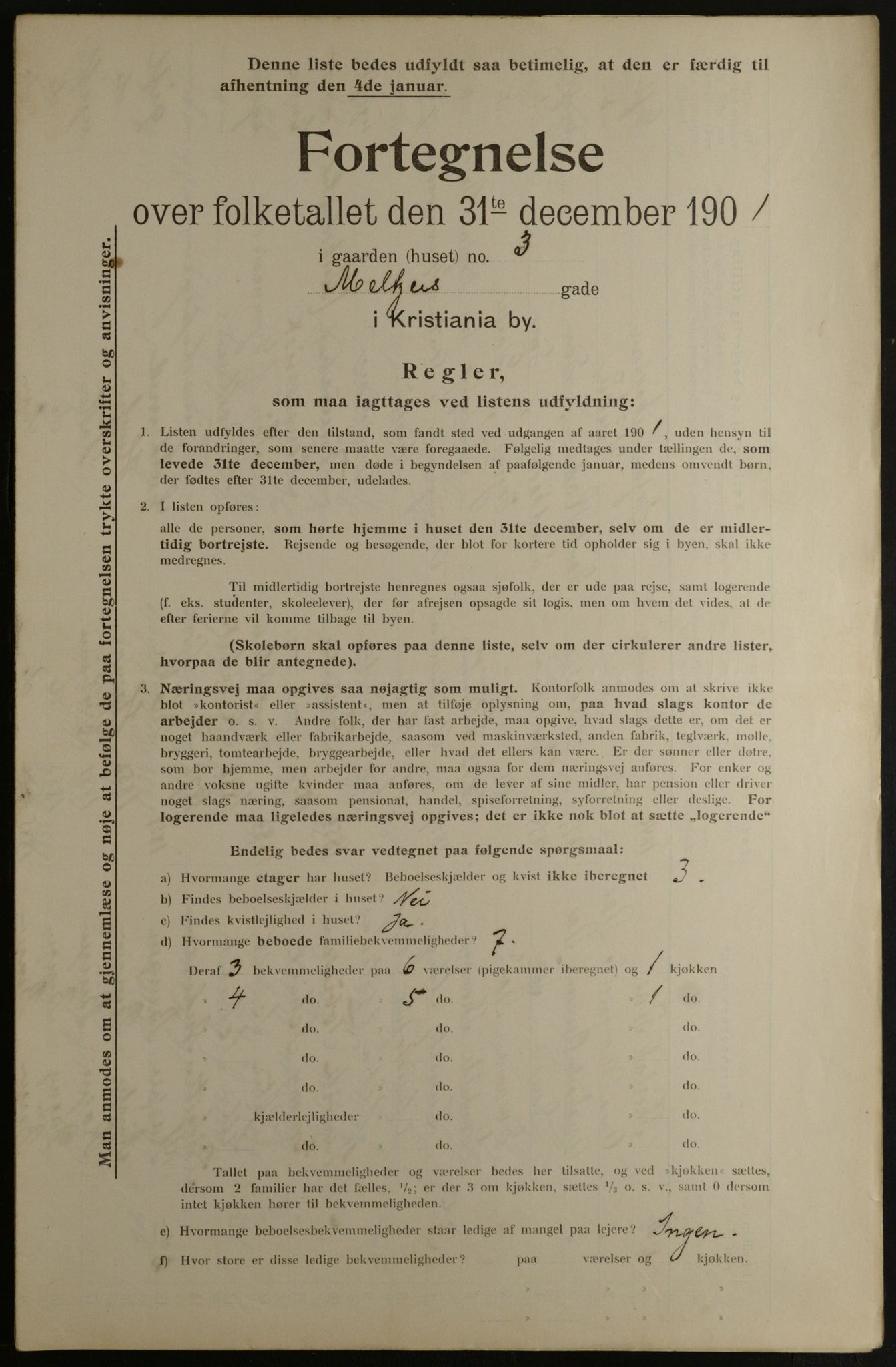 OBA, Municipal Census 1901 for Kristiania, 1901, p. 10030