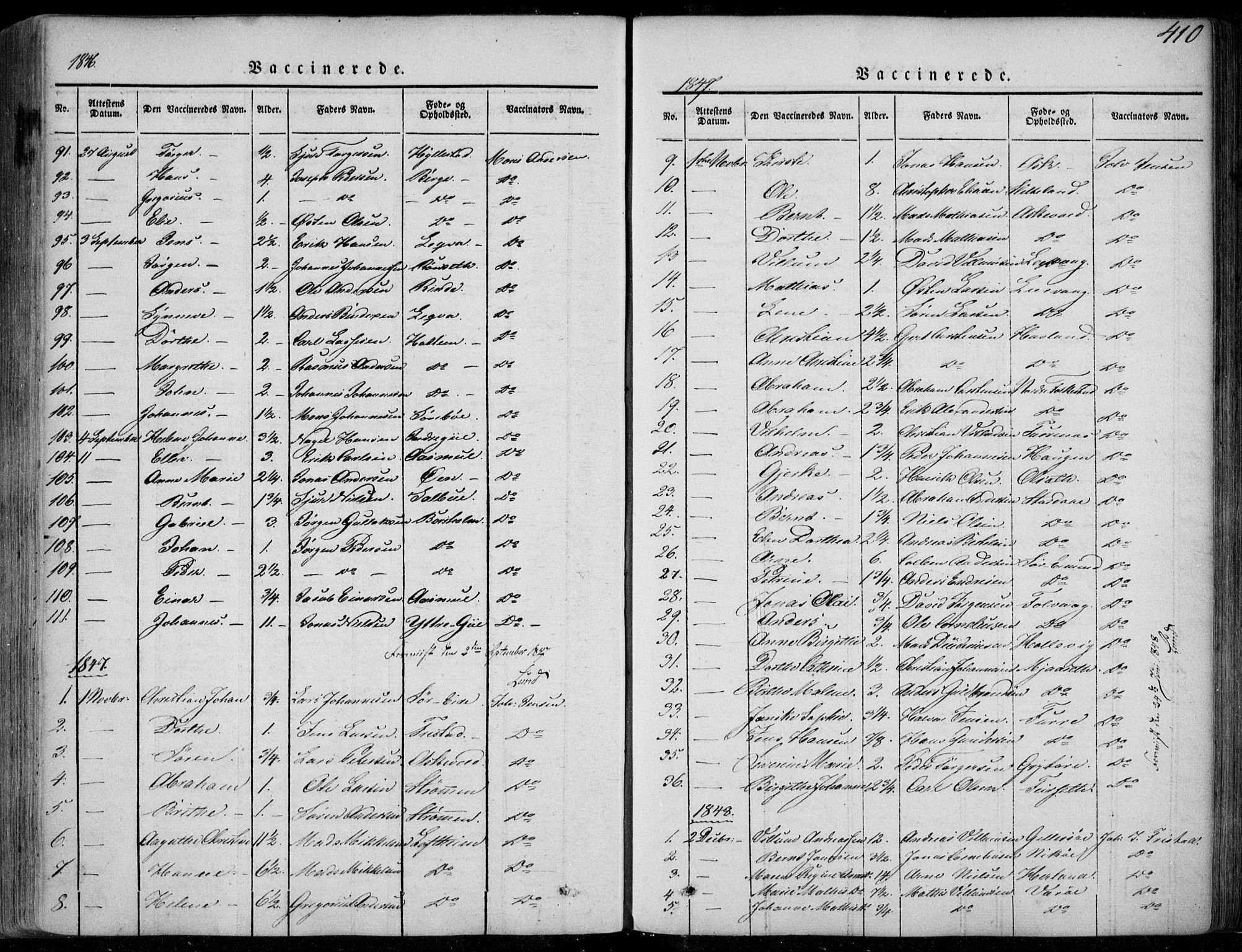 Askvoll sokneprestembete, SAB/A-79501/H/Haa/Haaa/L0011/0002: Parish register (official) no. A 11 II, 1845-1878, p. 410