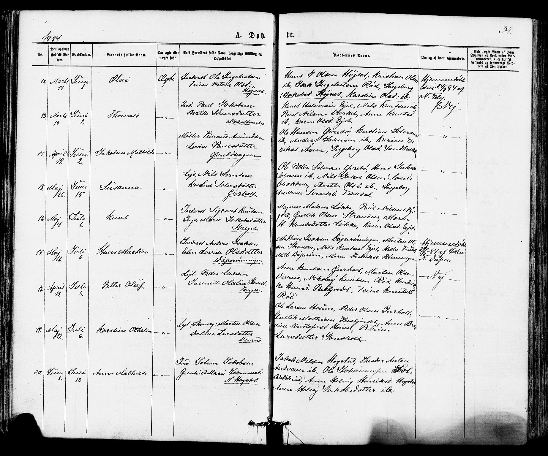 Siljan kirkebøker, SAKO/A-300/F/Fa/L0002: Parish register (official) no. 2, 1870-1895, p. 34