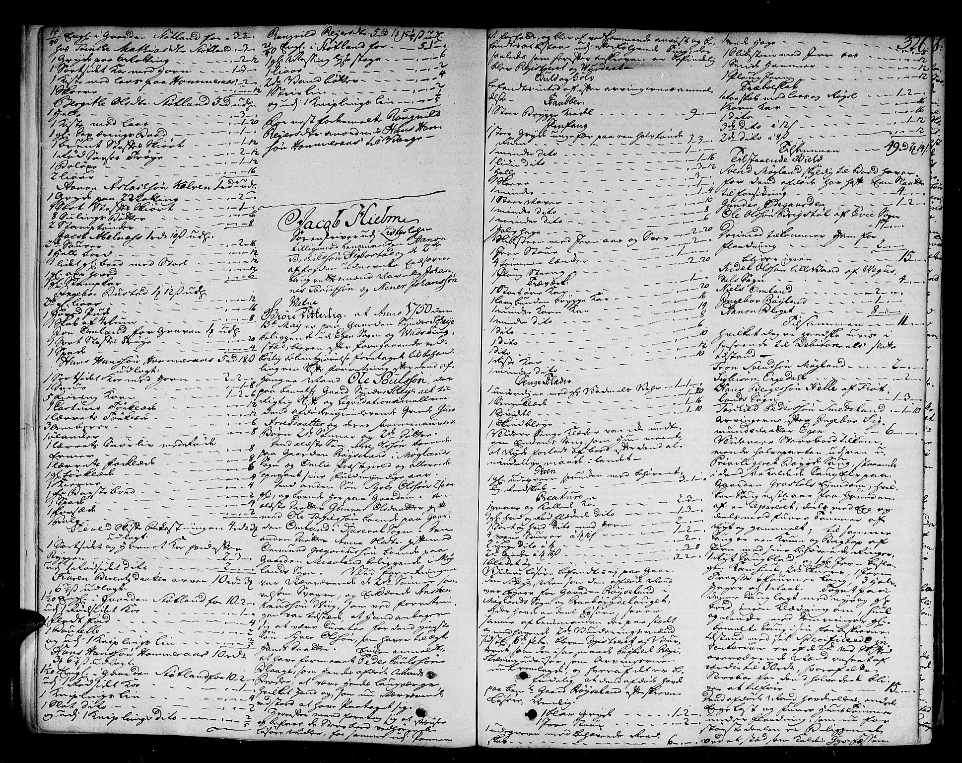 Lister sorenskriveri, AV/SAK-1221-0003/H/Hc/L0031: Skifteprotokoll nr 30a med register, 1748-1752, p. 325b-326a