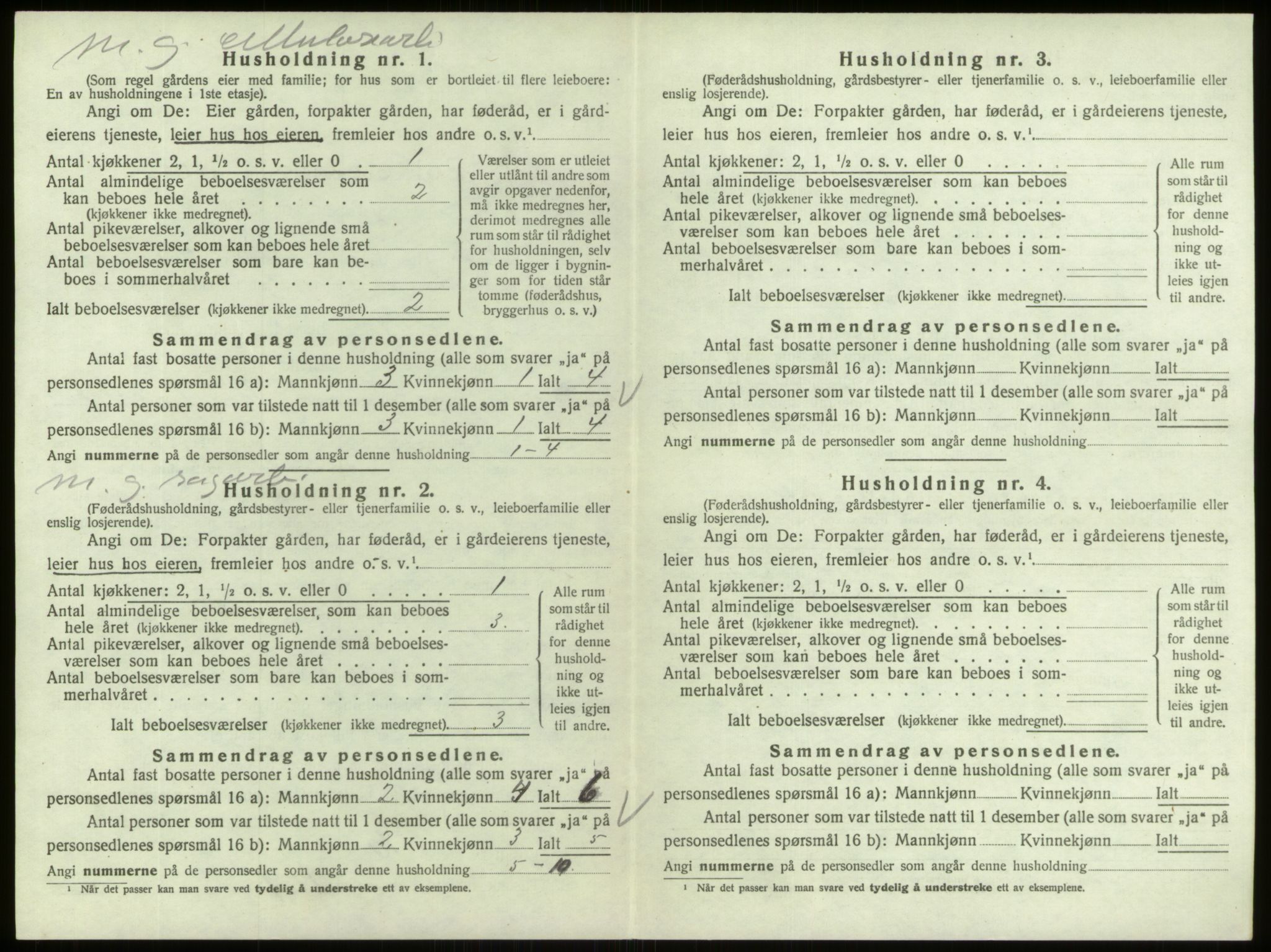 SAO, 1920 census for Berg, 1920, p. 248