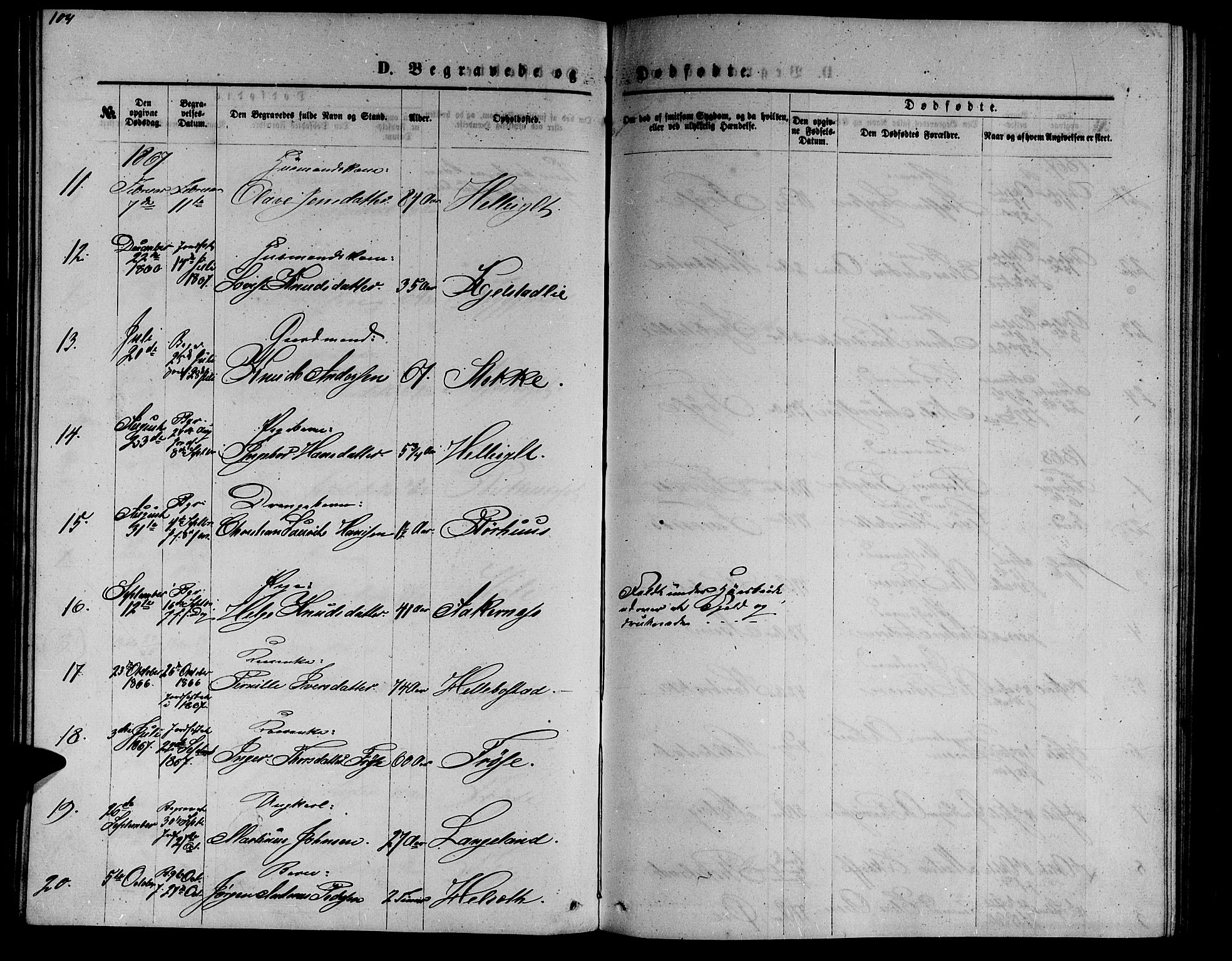 Ministerialprotokoller, klokkerbøker og fødselsregistre - Møre og Romsdal, AV/SAT-A-1454/517/L0229: Parish register (copy) no. 517C02, 1864-1879, p. 104