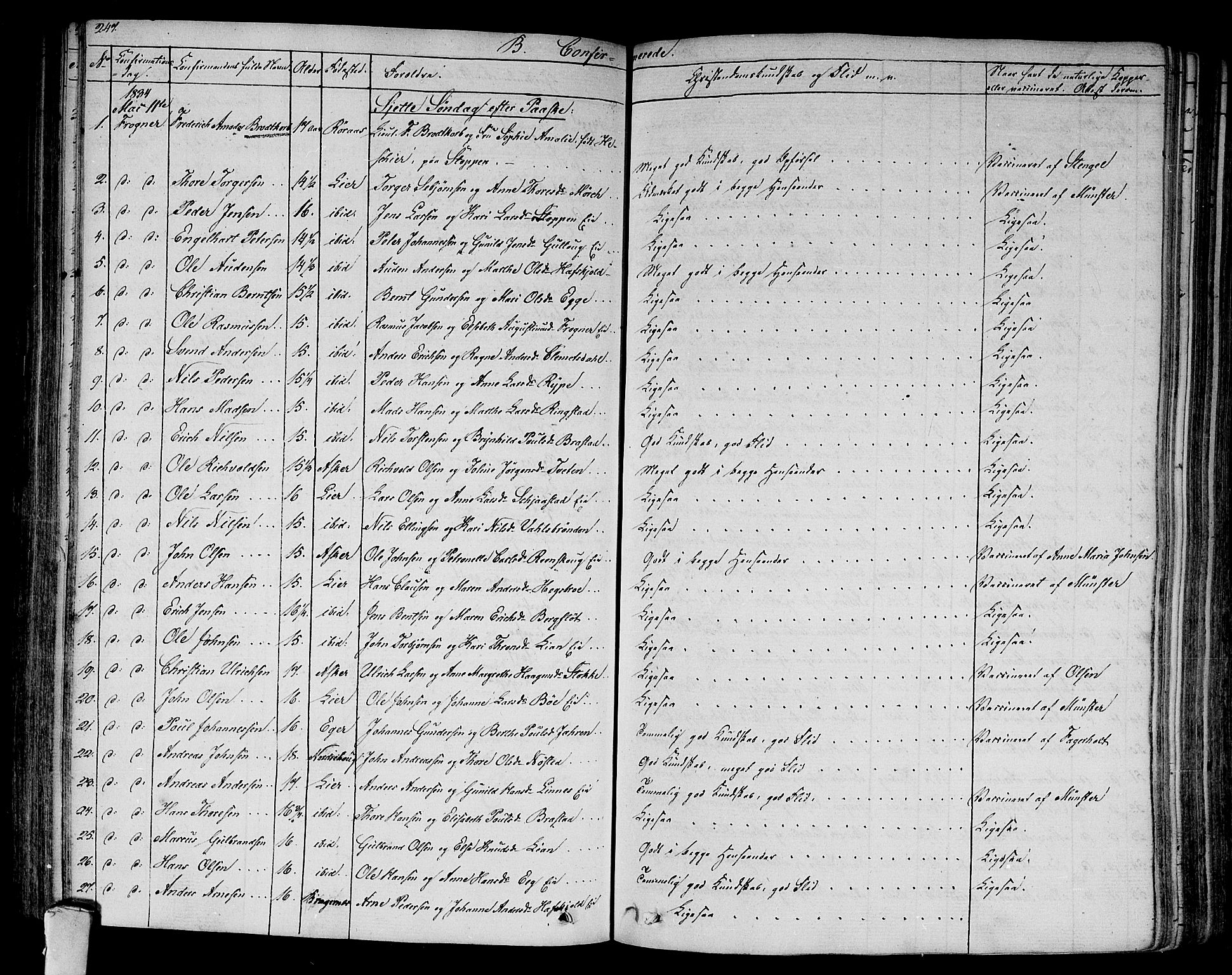 Lier kirkebøker, AV/SAKO-A-230/F/Fa/L0010: Parish register (official) no. I 10, 1827-1843, p. 247