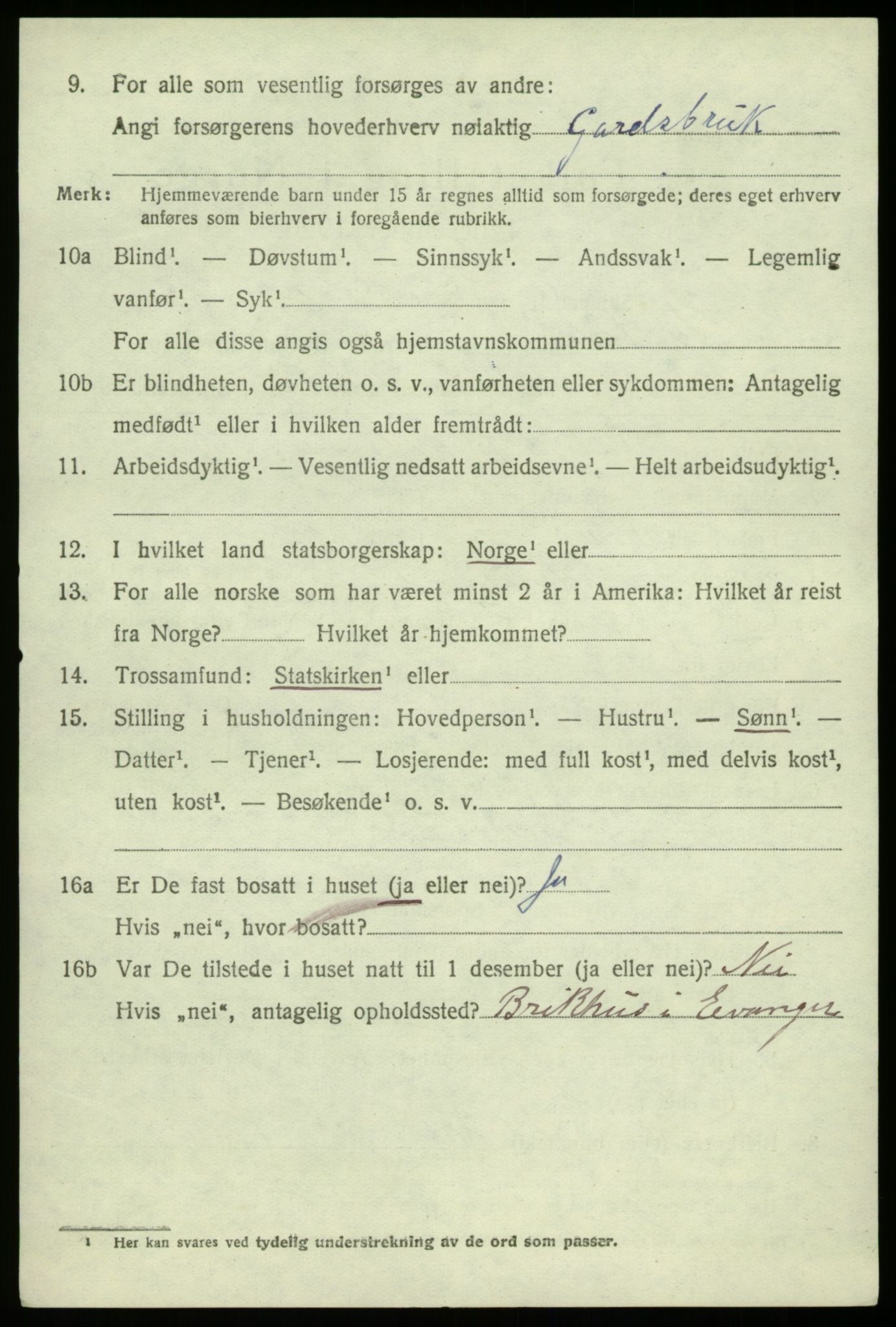 SAB, 1920 census for Modalen, 1920, p. 1385