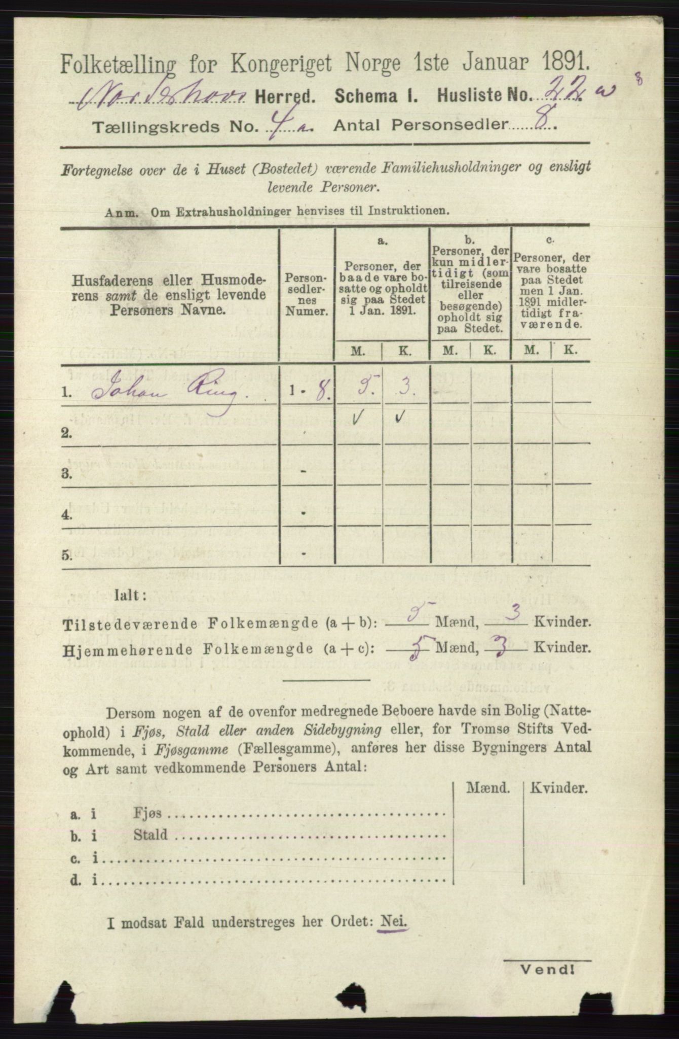 RA, 1891 census for 0613 Norderhov, 1891, p. 1711