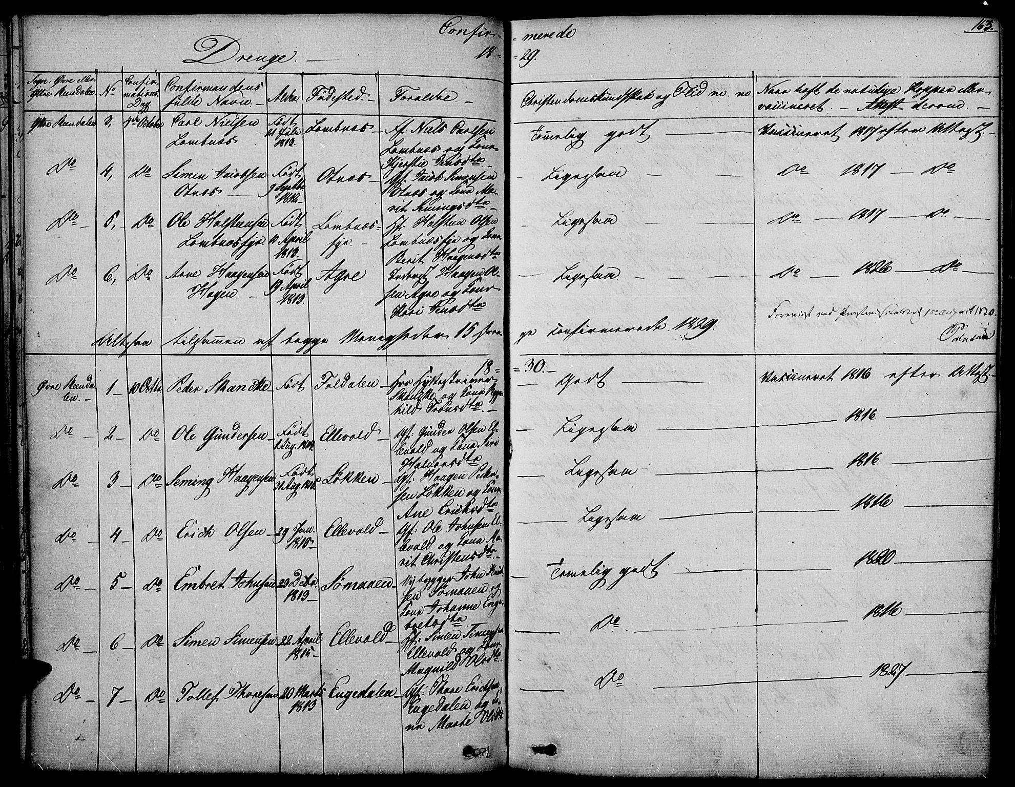 Rendalen prestekontor, SAH/PREST-054/H/Ha/Haa/L0004: Parish register (official) no. 4, 1829-1852, p. 163