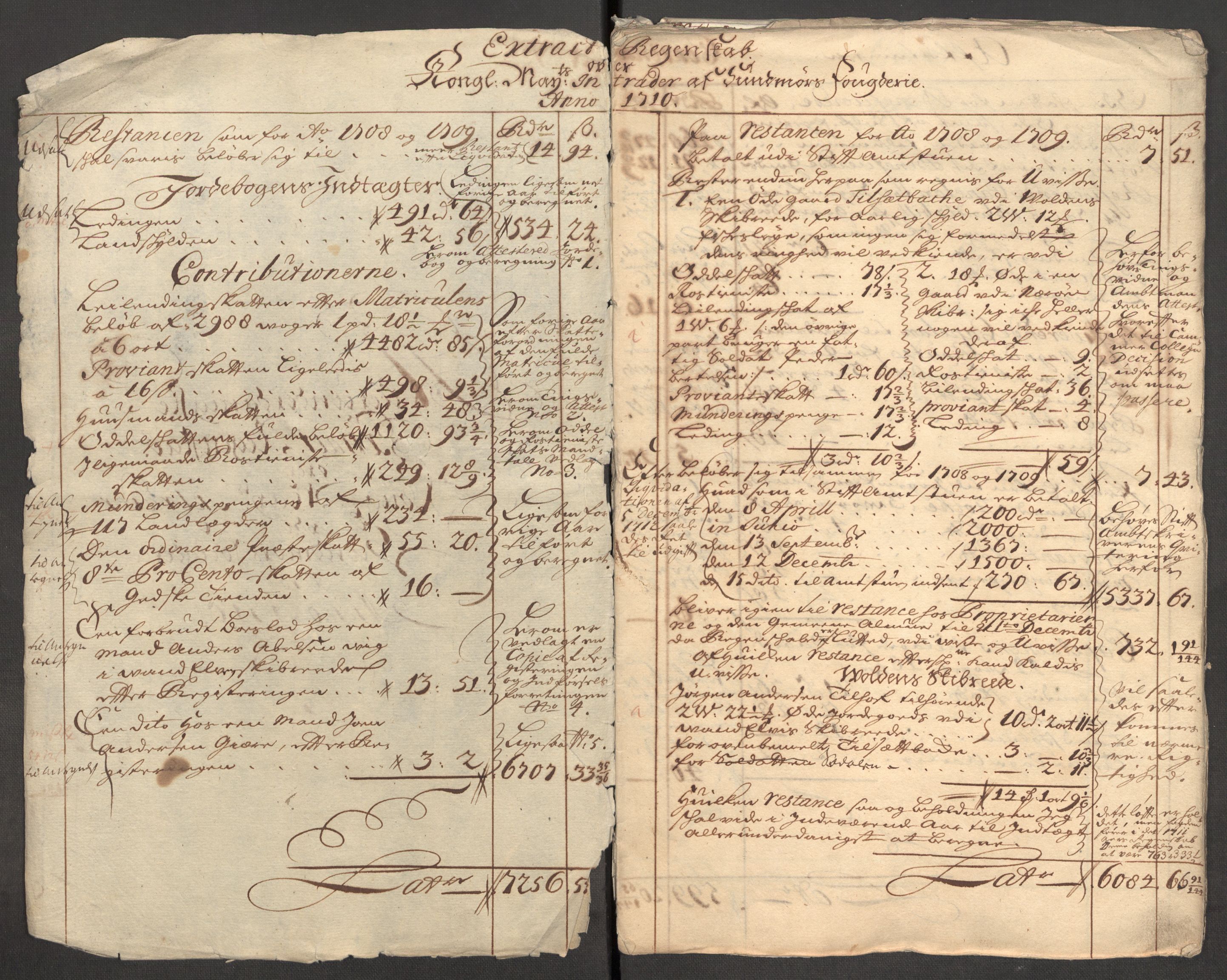 Rentekammeret inntil 1814, Reviderte regnskaper, Fogderegnskap, RA/EA-4092/R54/L3563: Fogderegnskap Sunnmøre, 1710, p. 6