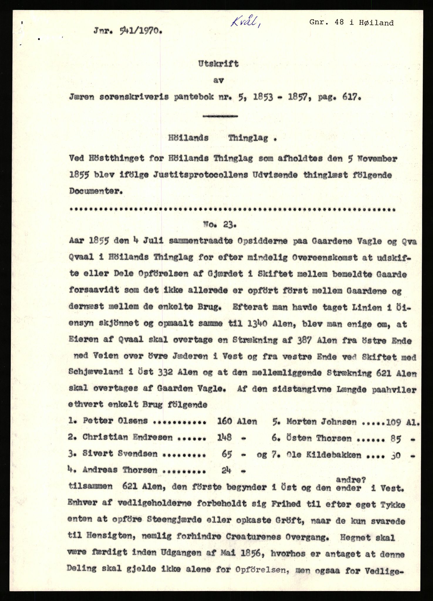 Statsarkivet i Stavanger, AV/SAST-A-101971/03/Y/Yj/L0051: Avskrifter sortert etter gårdsnavn: Kvål - Landsnes, 1750-1930, p. 2