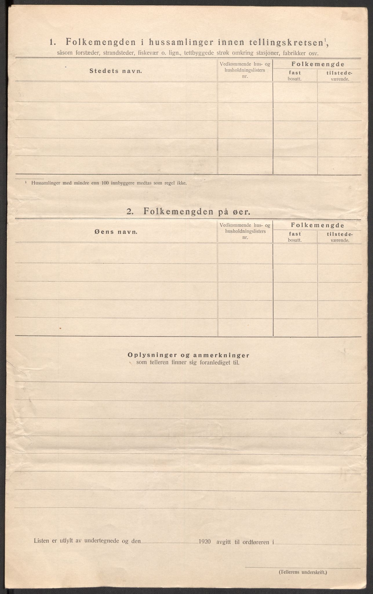 SAST, 1920 census for Nedstrand, 1920, p. 37