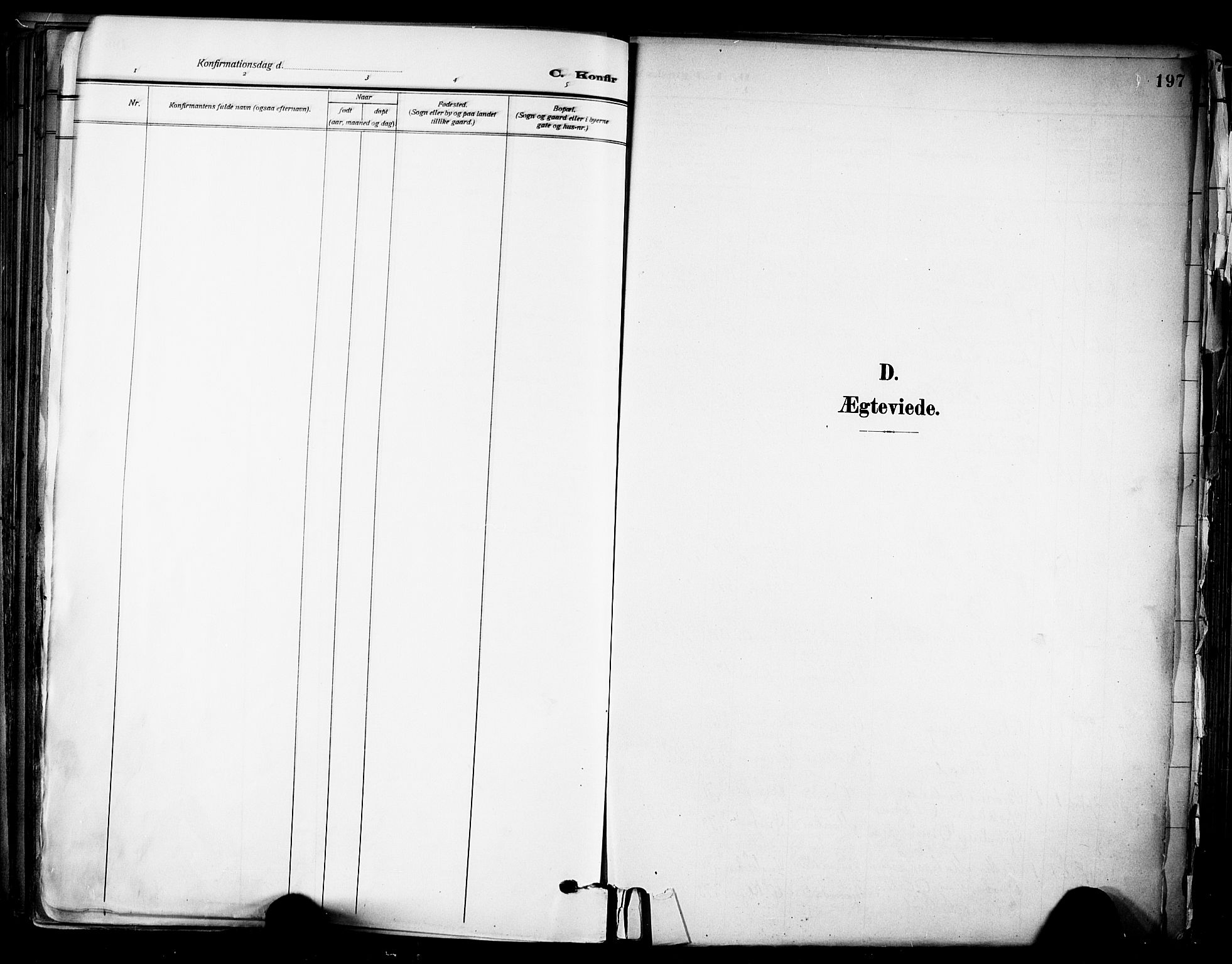 Solum kirkebøker, SAKO/A-306/F/Fa/L0011: Parish register (official) no. I 11, 1898-1909, p. 197