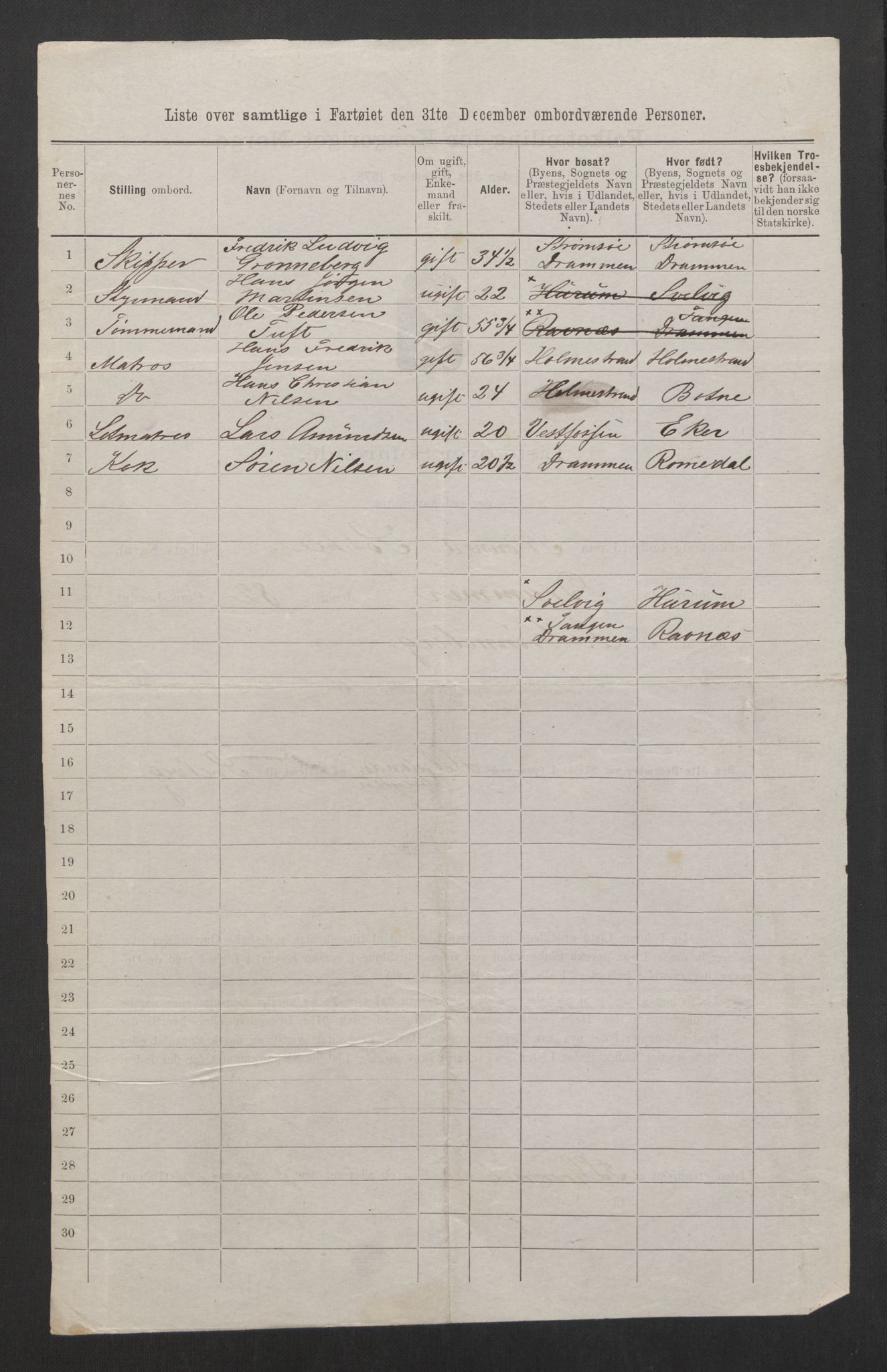 RA, 1875 census, lists of crew on ships: Ships in domestic ports, 1875, p. 163