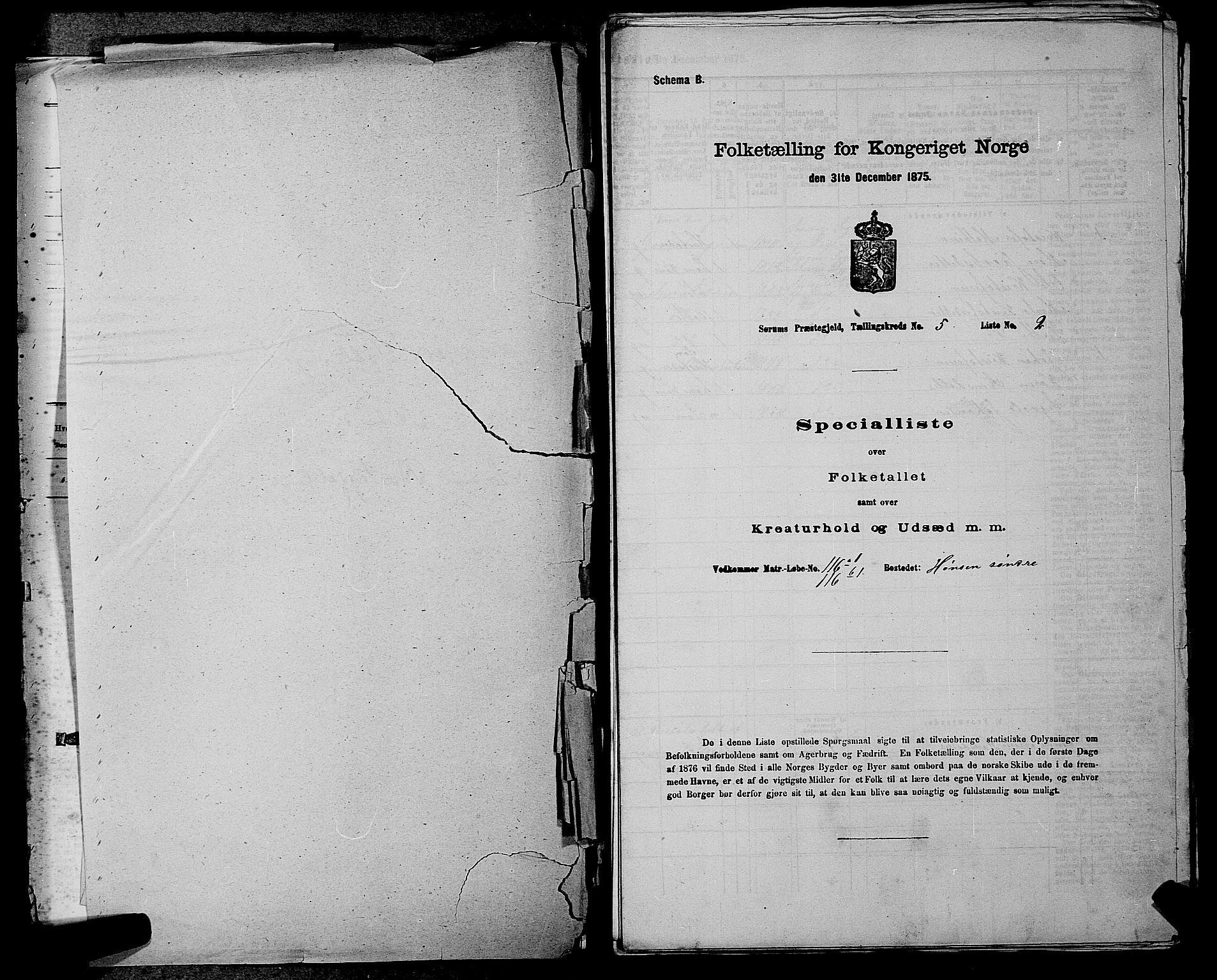 RA, 1875 census for 0226P Sørum, 1875, p. 643