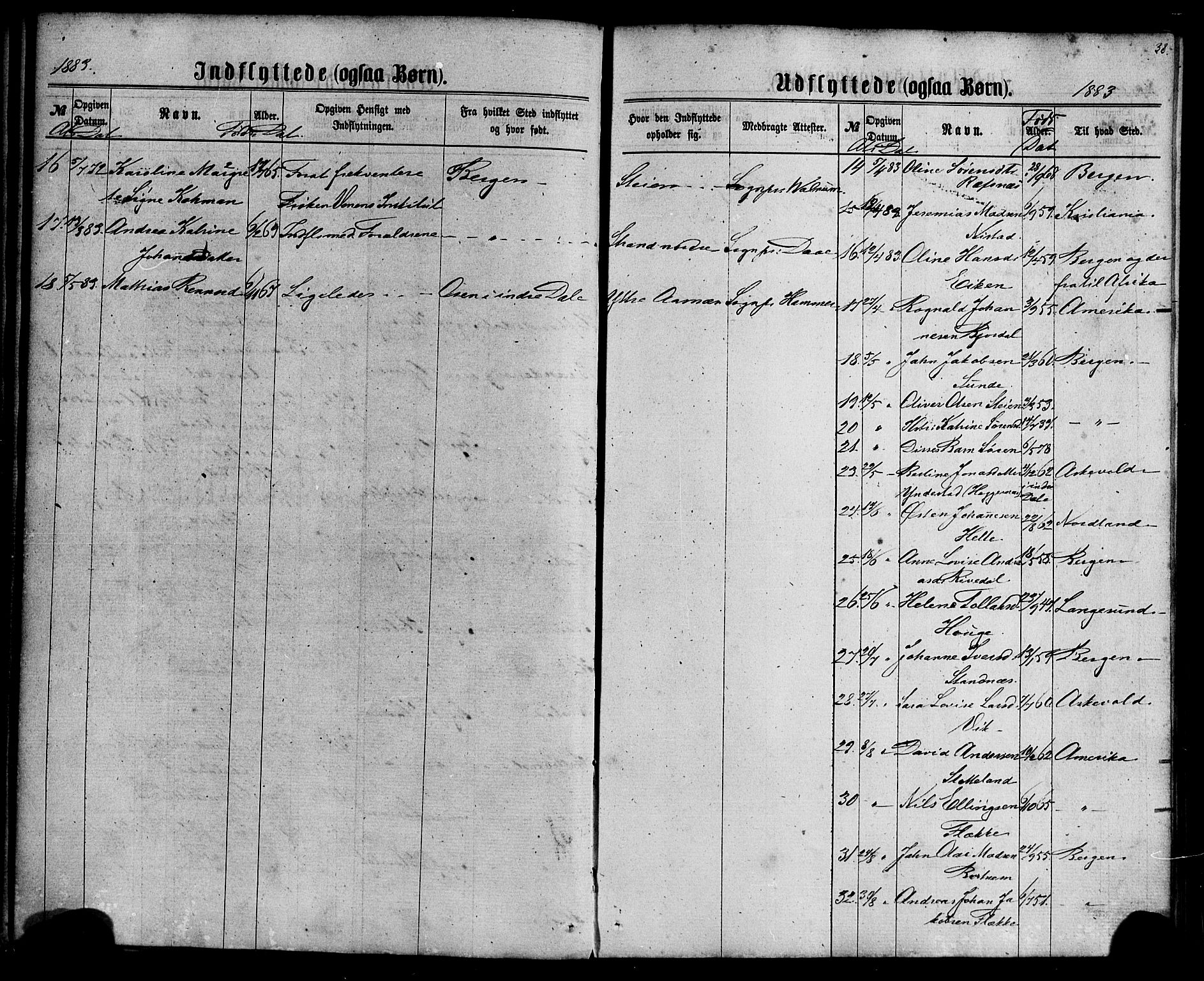 Fjaler sokneprestembete, SAB/A-79801/H/Haa/Haaa/L0010: Parish register (official) no. A 10, 1866-1886, p. 38