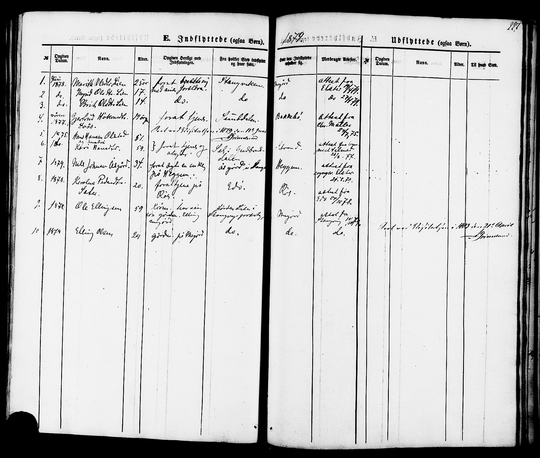 Ministerialprotokoller, klokkerbøker og fødselsregistre - Møre og Romsdal, AV/SAT-A-1454/576/L0884: Parish register (official) no. 576A02, 1865-1879, p. 227