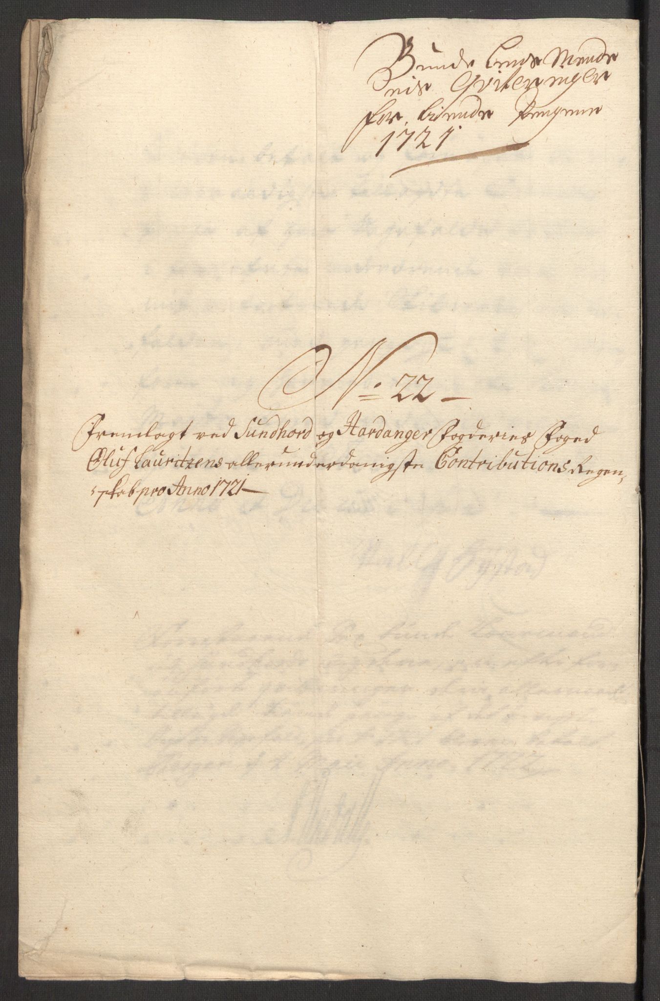 Rentekammeret inntil 1814, Reviderte regnskaper, Fogderegnskap, AV/RA-EA-4092/R48/L3000: Fogderegnskap Sunnhordland og Hardanger, 1721, p. 157