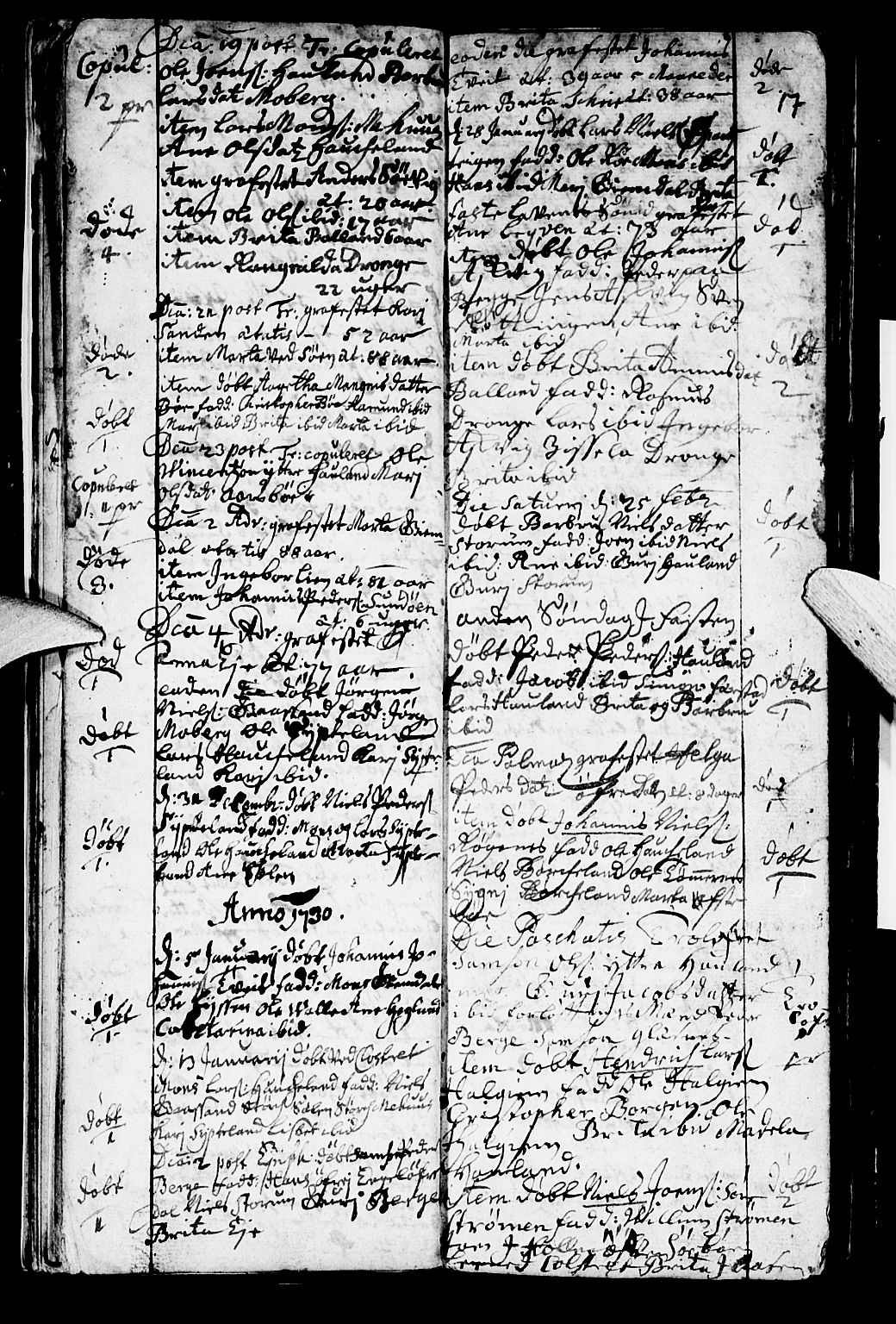 Os sokneprestembete, SAB/A-99929: Parish register (official) no. A 2, 1723-1758, p. 17