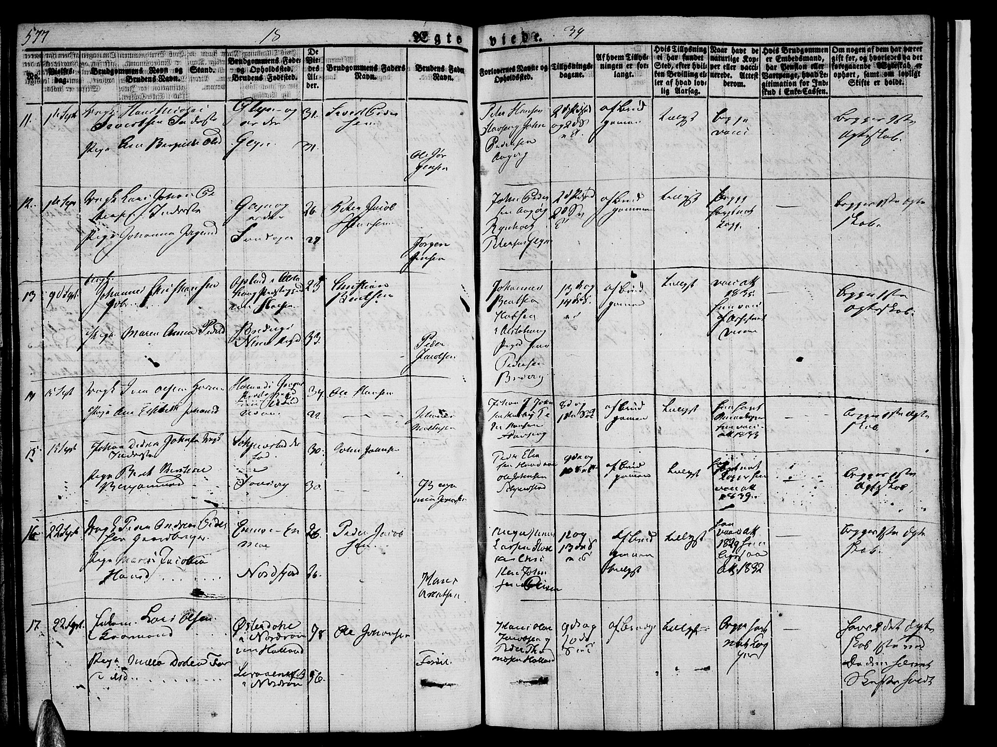 Ministerialprotokoller, klokkerbøker og fødselsregistre - Nordland, AV/SAT-A-1459/838/L0548: Parish register (official) no. 838A06, 1829-1839, p. 577-578