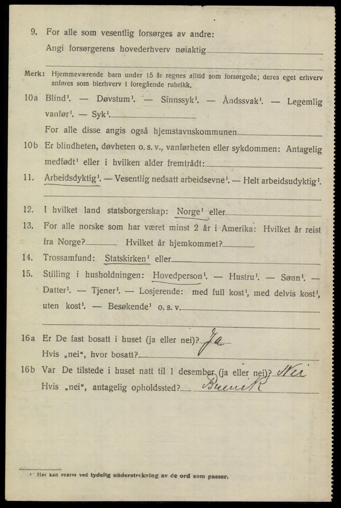 SAKO, 1920 census for Sannidal, 1920, p. 4048