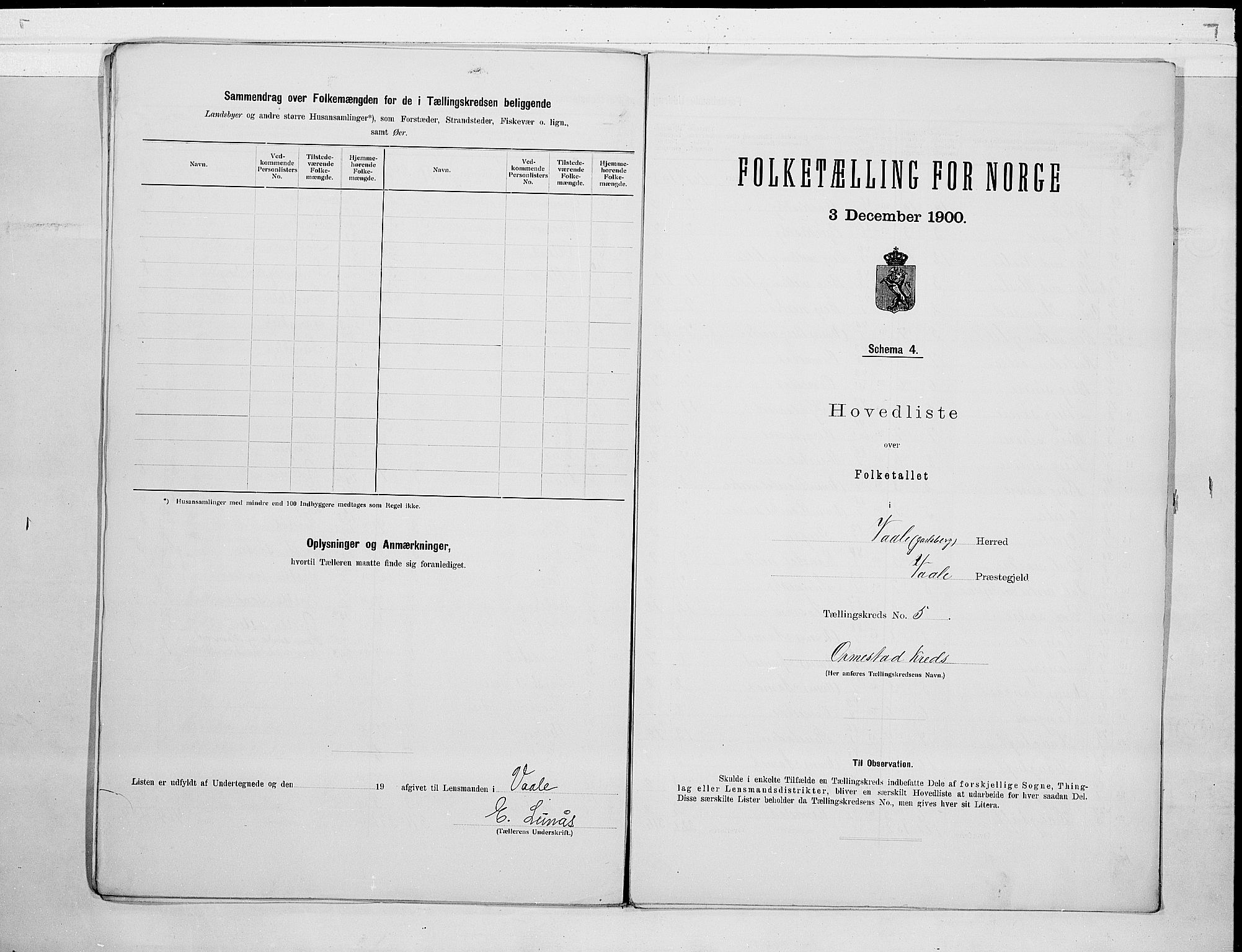 RA, 1900 census for Våle, 1900, p. 14