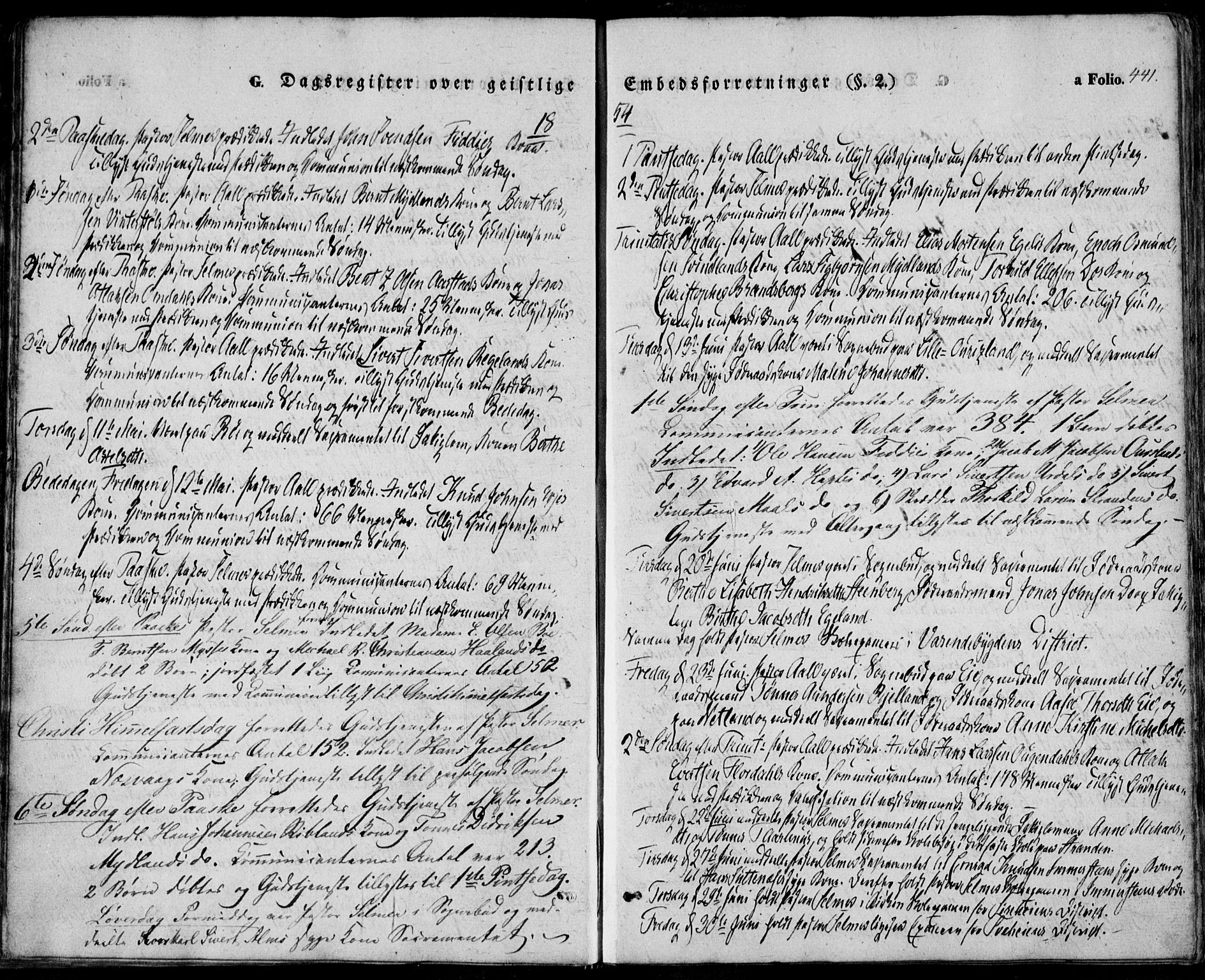 Sokndal sokneprestkontor, AV/SAST-A-101808: Parish register (official) no. A 8.2, 1842-1857, p. 441