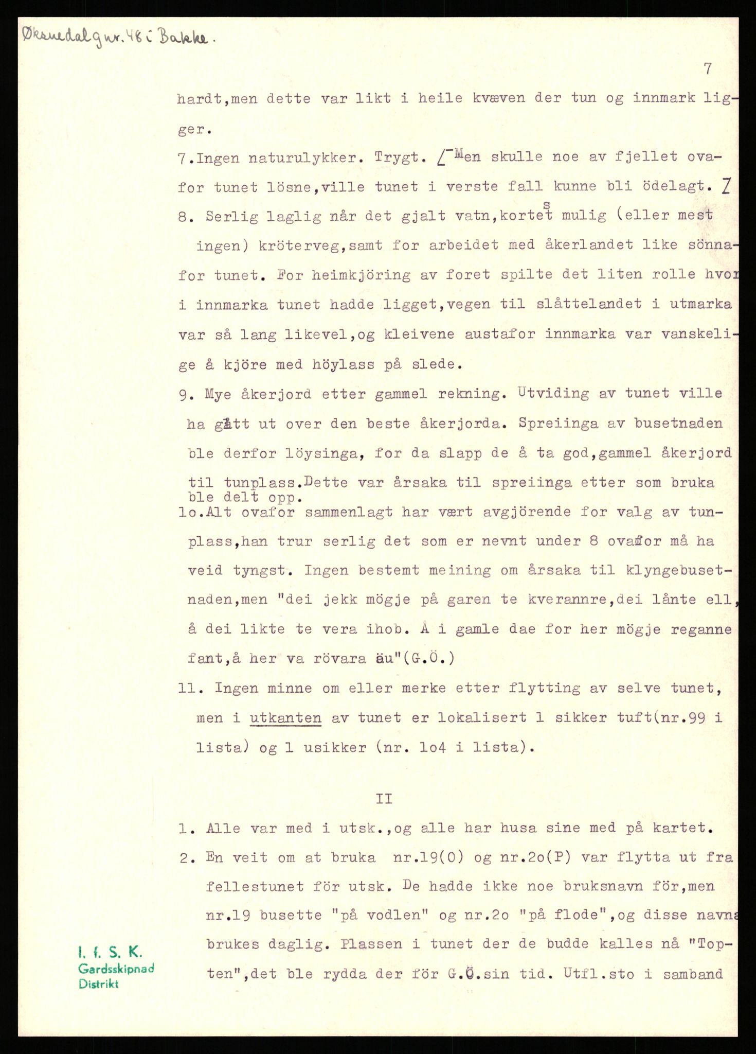 Instituttet for sammenlignende kulturforskning, AV/RA-PA-0424/H/L0169: Eske D159: Manuskripter (1.trykk) distriktsgransking, 1922-1990, p. 484