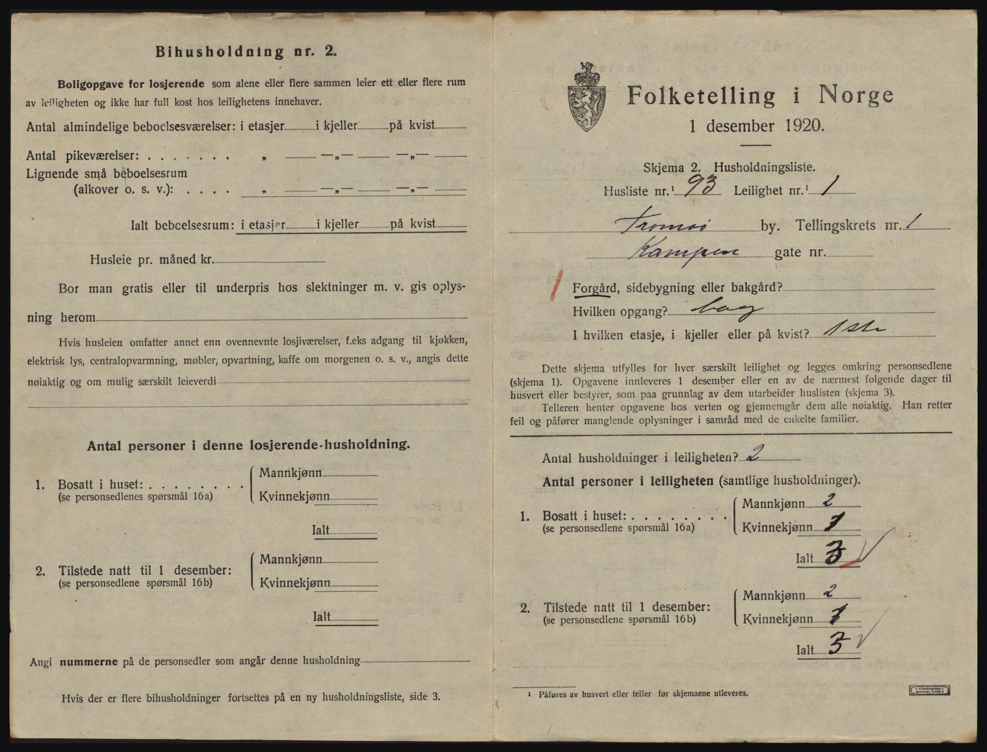 SATØ, 1920 census for Tromsø, 1920, p. 2781