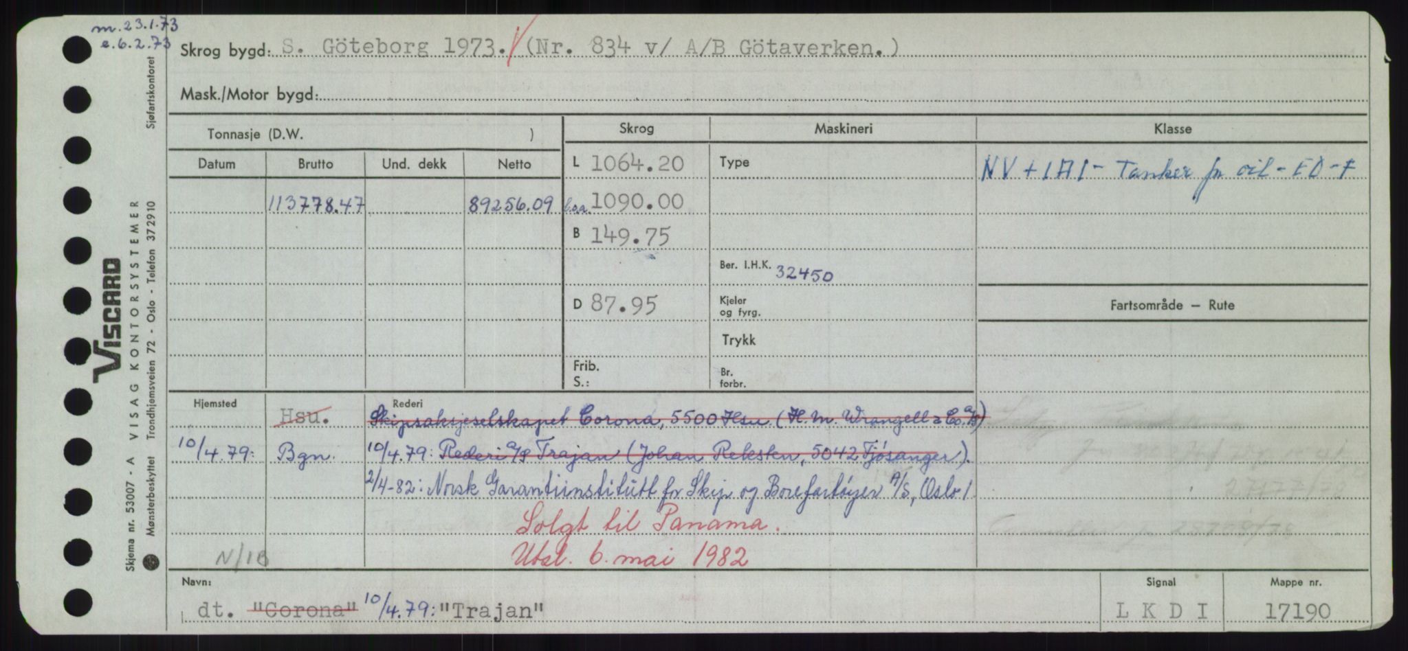 Sjøfartsdirektoratet med forløpere, Skipsmålingen, RA/S-1627/H/Hd/L0039: Fartøy, Ti-Tø, p. 479