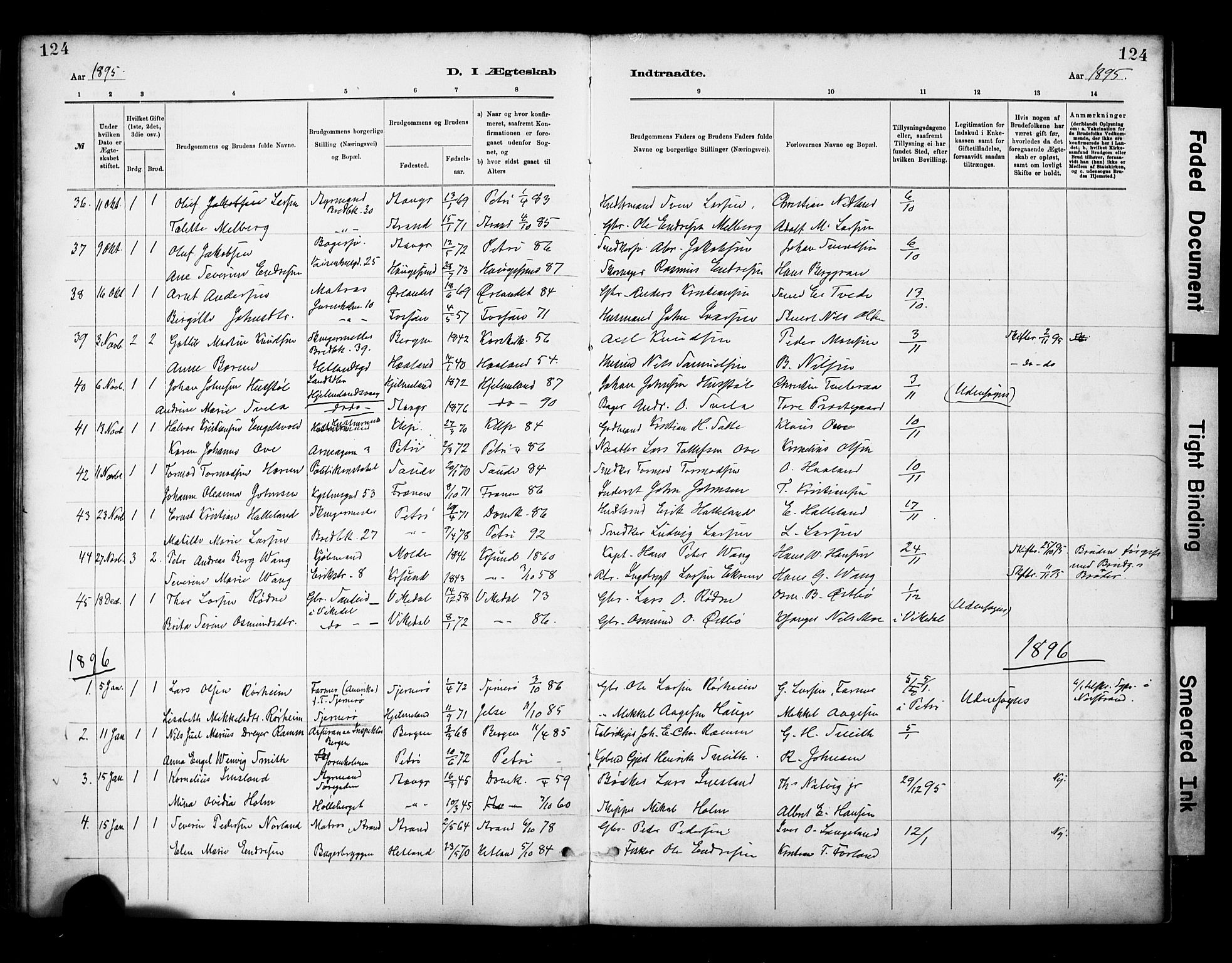 St. Petri sokneprestkontor, AV/SAST-A-101813/001/30/30BA/L0018: Parish register (official) no. A 19, 1879-1900, p. 124