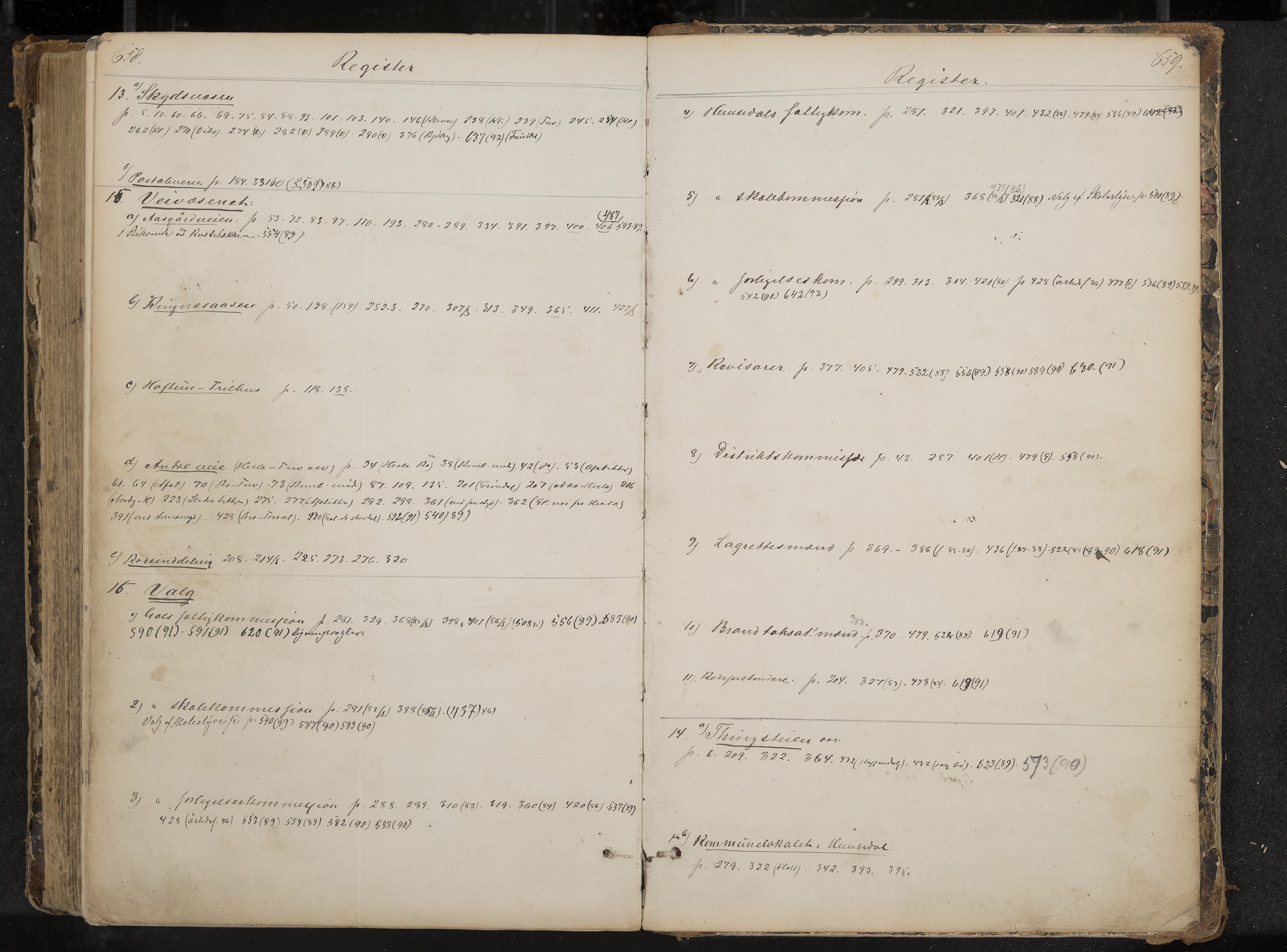 Gol formannskap og sentraladministrasjon, IKAK/0617021-1/A/Aa/L0002: Møtebok med register, 1870-1892, p. 658-659