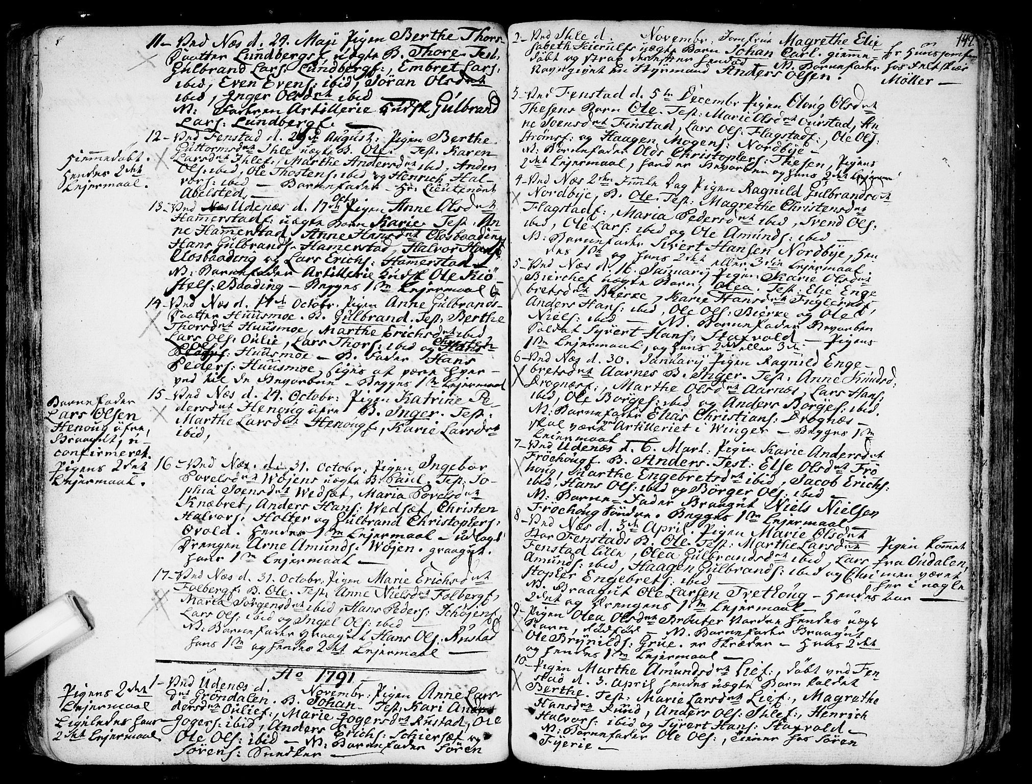 Nes prestekontor Kirkebøker, SAO/A-10410/F/Fa/L0004: Parish register (official) no. I 4, 1781-1816, p. 147
