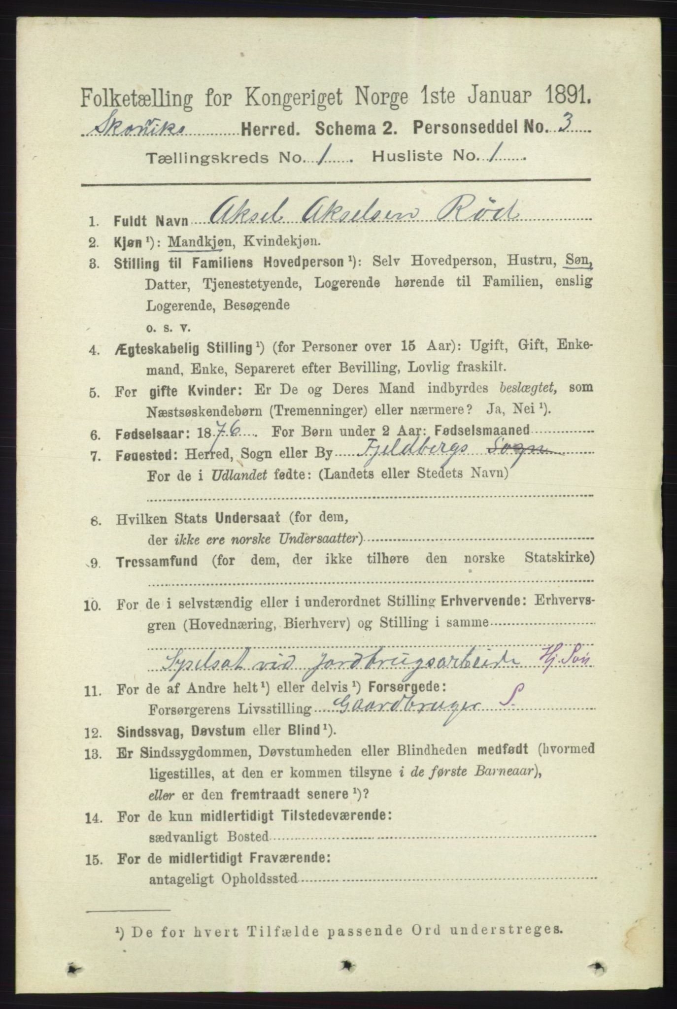 RA, 1891 census for 1212 Skånevik, 1891, p. 75