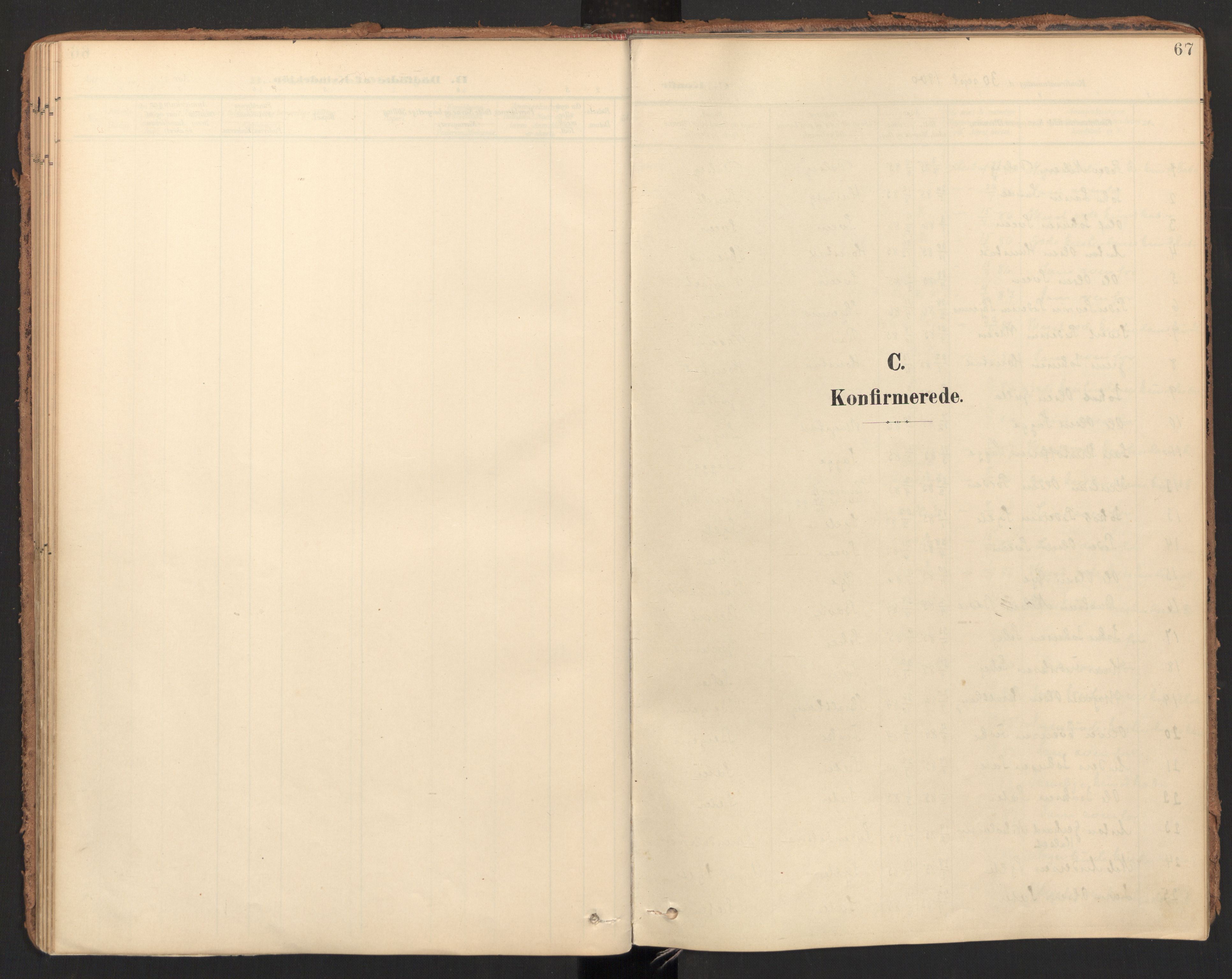 Ministerialprotokoller, klokkerbøker og fødselsregistre - Møre og Romsdal, SAT/A-1454/596/L1057: Parish register (official) no. 596A02, 1900-1917, p. 67