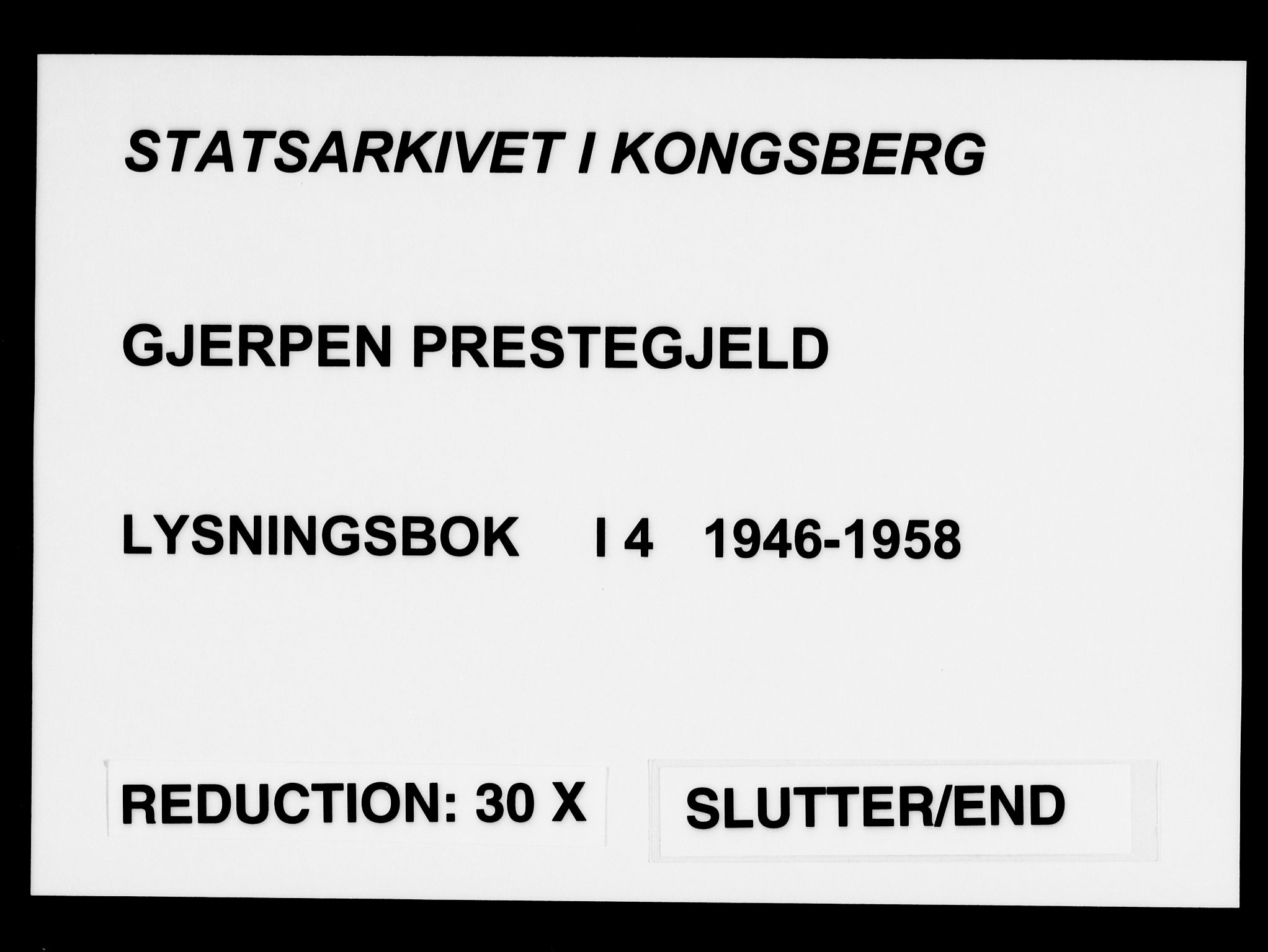 Gjerpen kirkebøker, SAKO/A-265/H/Ha/L0004: Banns register no. I 4, 1946-1958