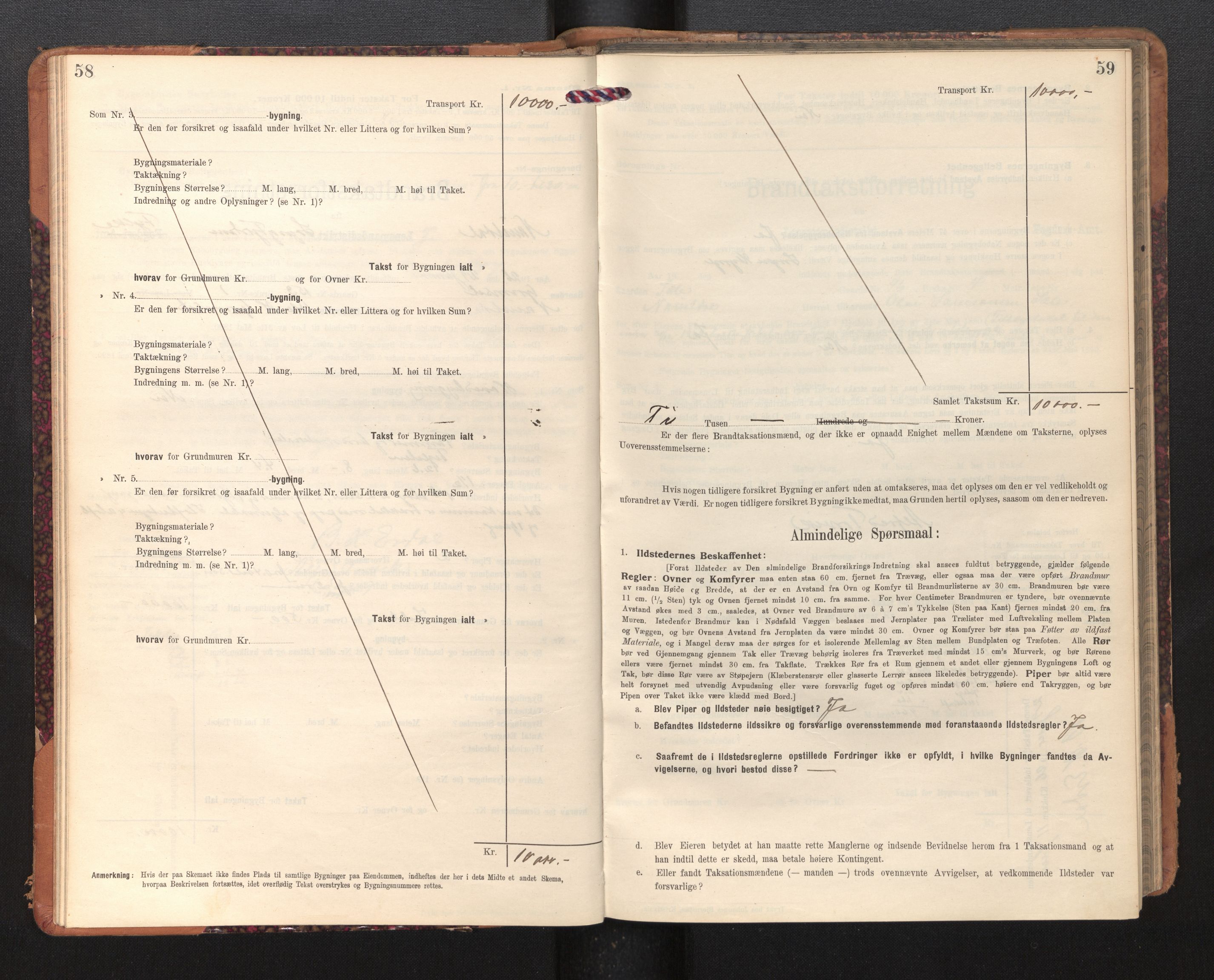 Lensmannen i Naustdal, SAB/A-29501/0012/L0002: Branntakstprotokoll, skjematakst, 1911-1953, p. 58-59