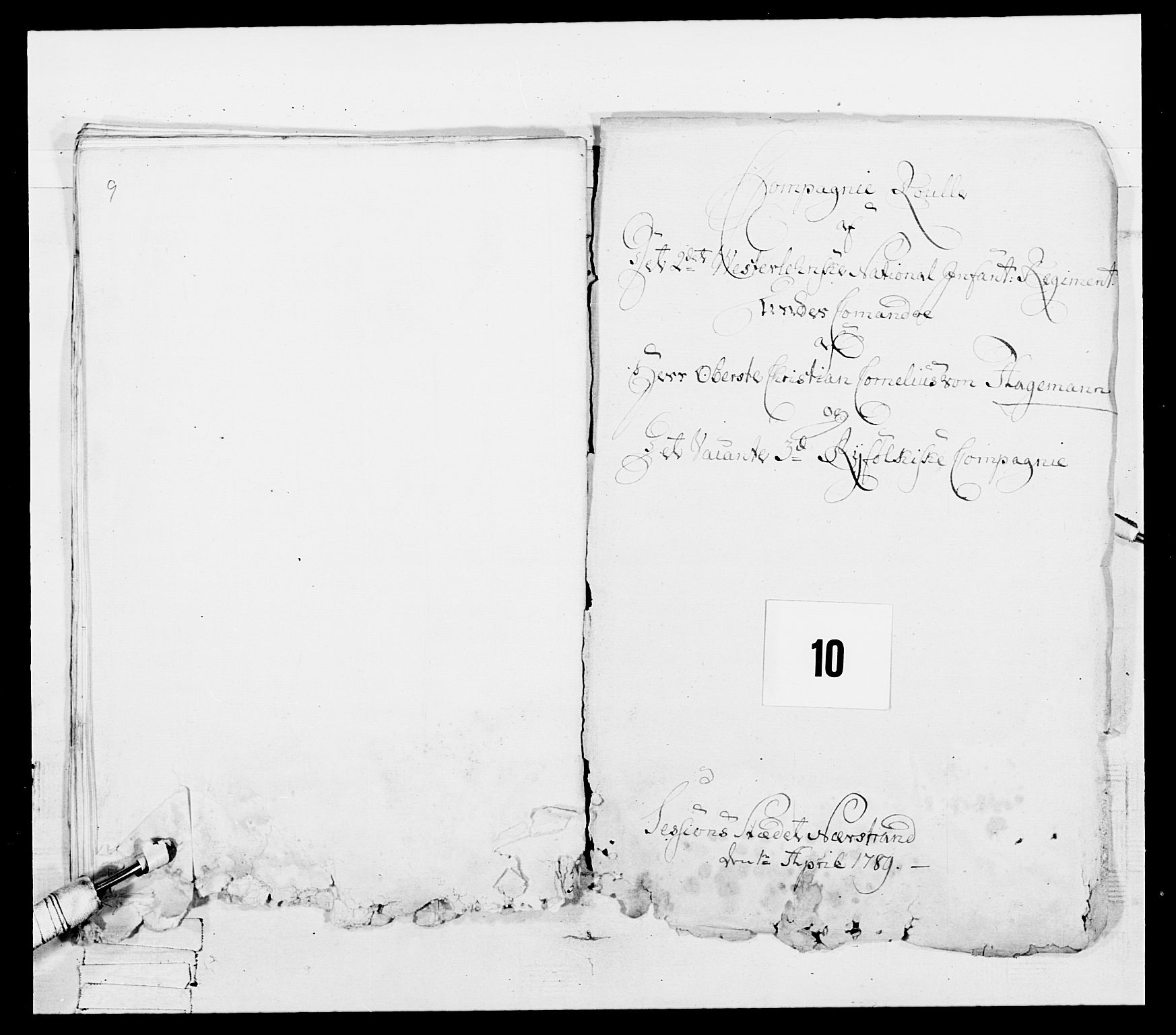 Generalitets- og kommissariatskollegiet, Det kongelige norske kommissariatskollegium, AV/RA-EA-5420/E/Eh/L0107: 2. Vesterlenske nasjonale infanteriregiment, 1782-1789, p. 245