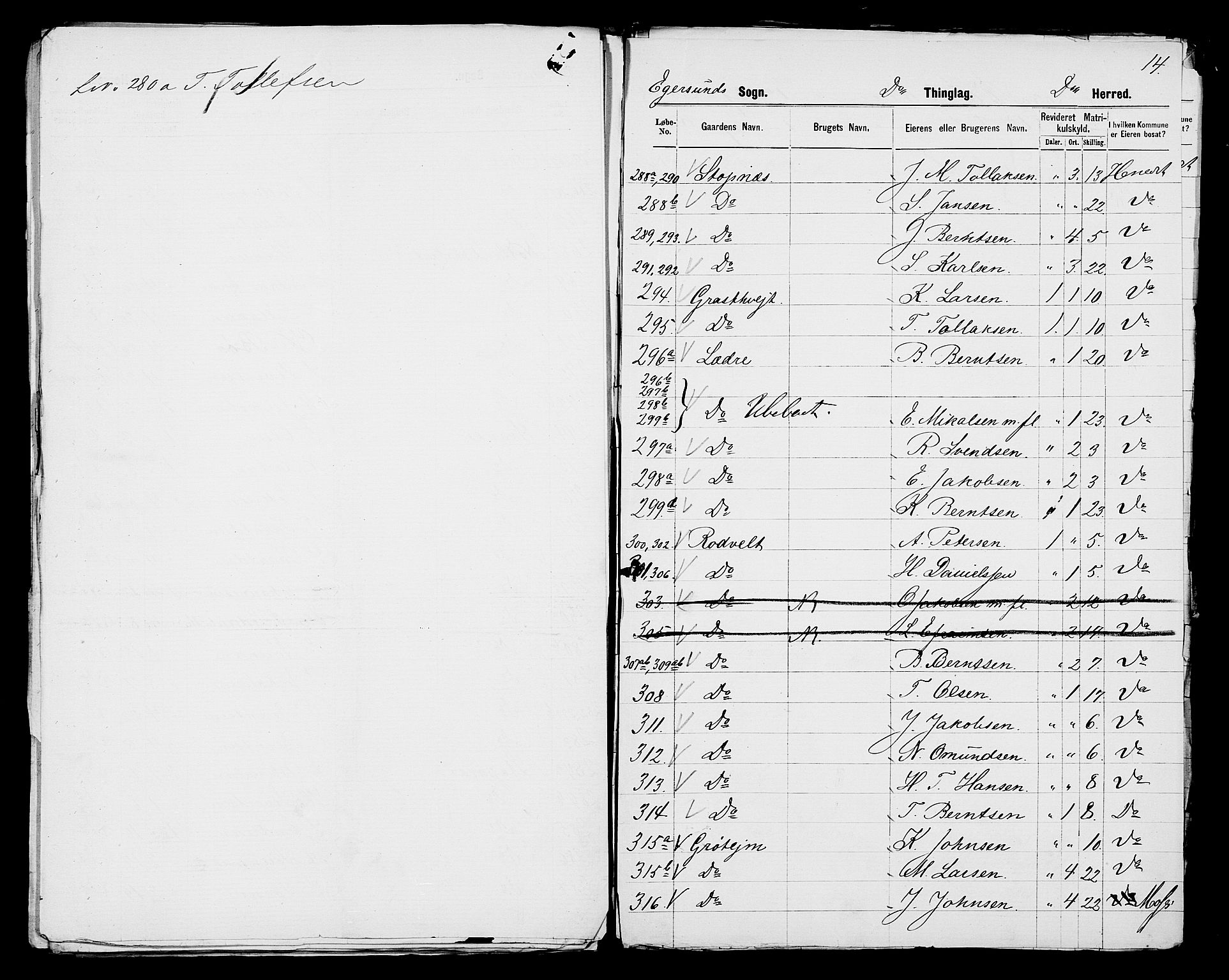 SAST, 1875 census for 1116L Eigersund/Eigersund og Ogna, 1875, p. 39