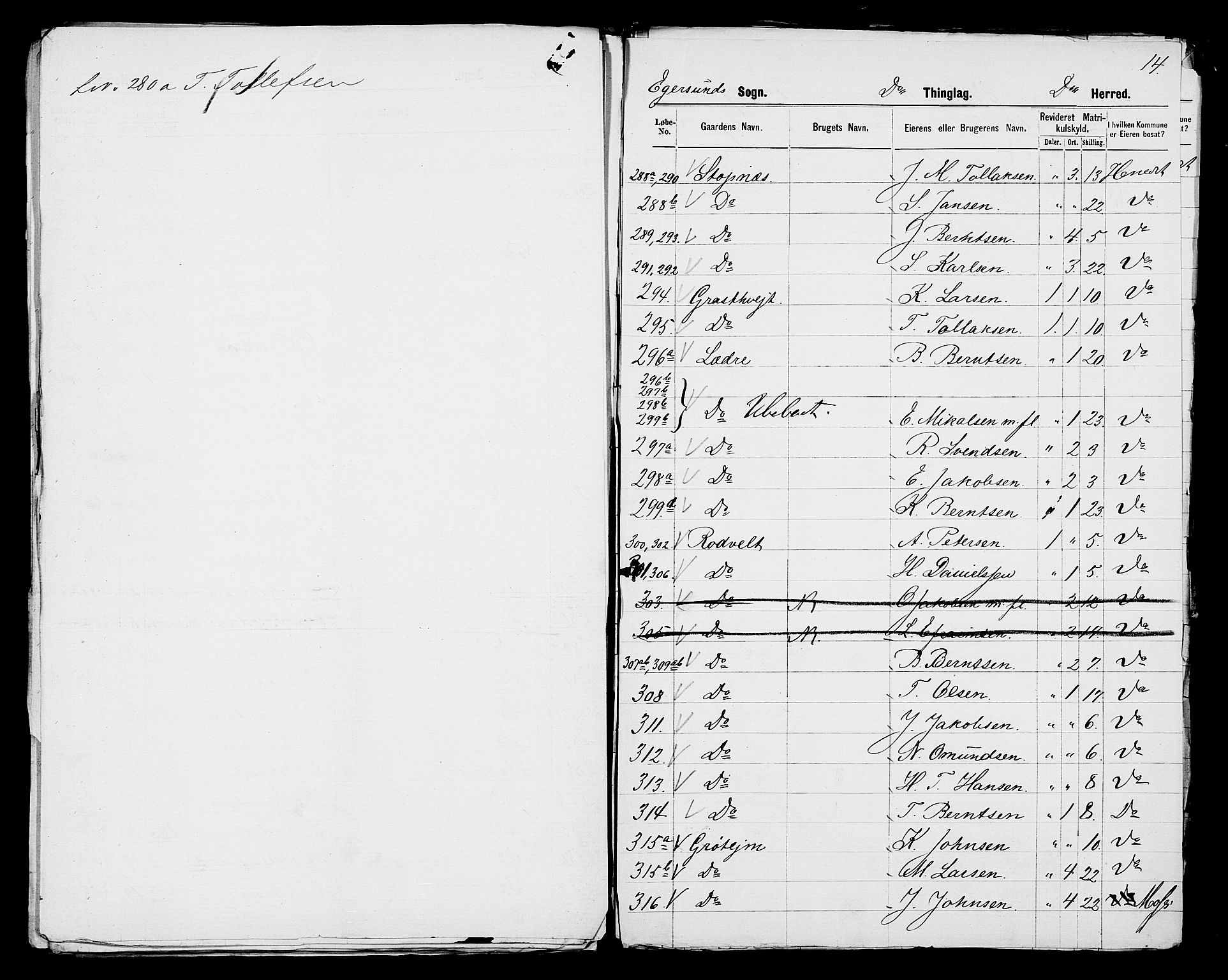 SAST, 1875 census for 1116L Eigersund/Eigersund og Ogna, 1875, p. 39