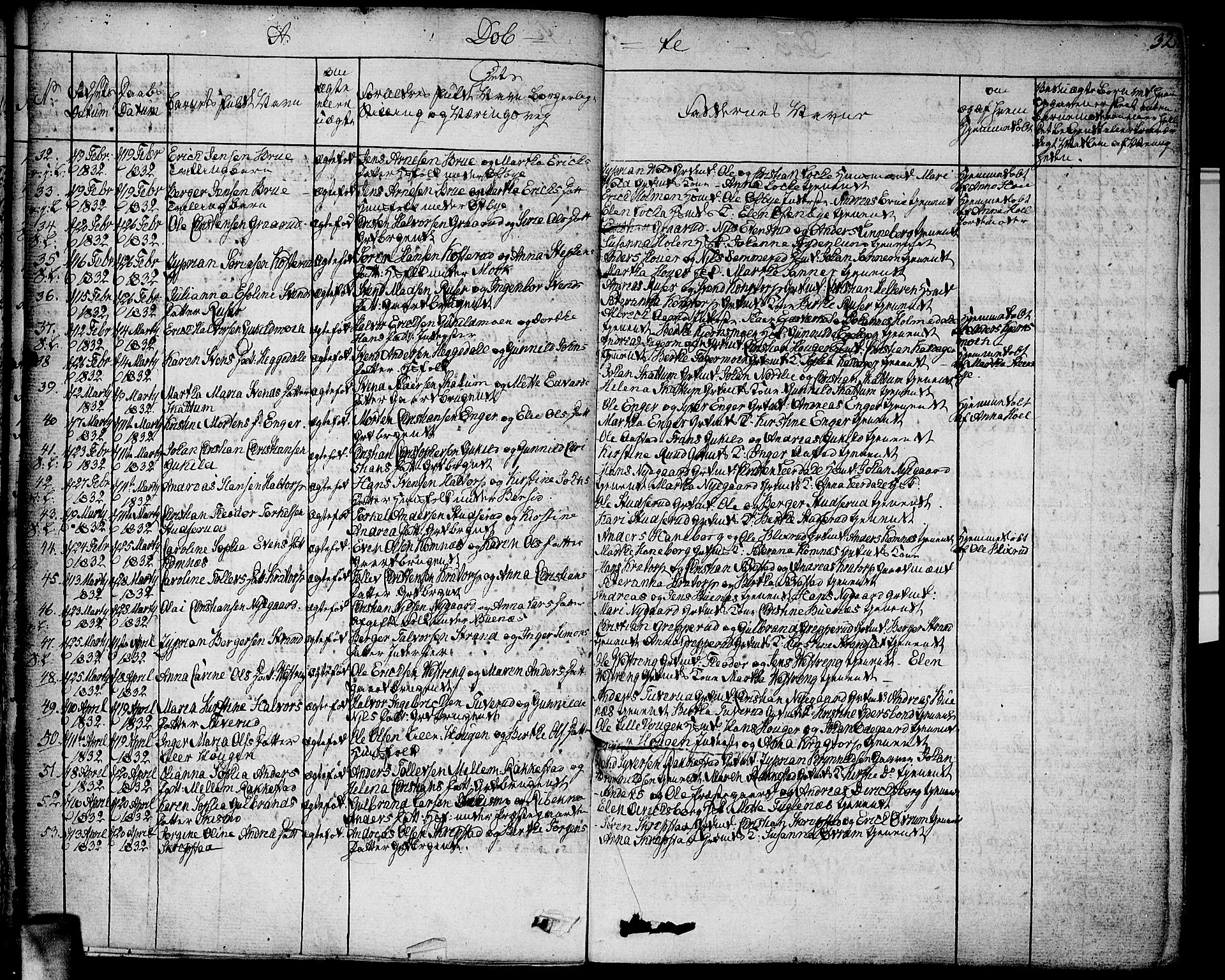 Høland prestekontor Kirkebøker, AV/SAO-A-10346a/F/Fa/L0008: Parish register (official) no. I 8, 1827-1845, p. 32