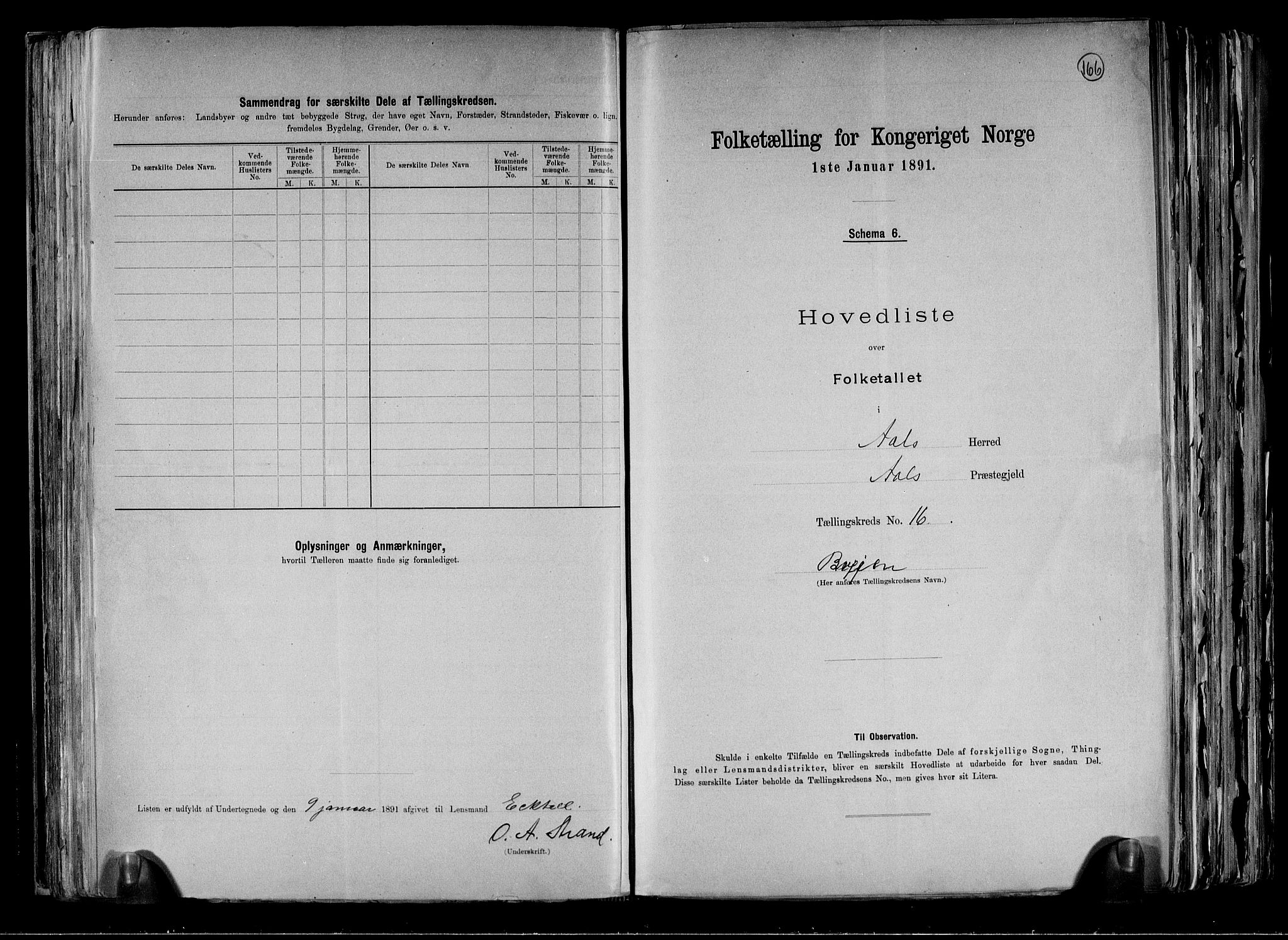 RA, 1891 census for 0619 Ål, 1891, p. 36