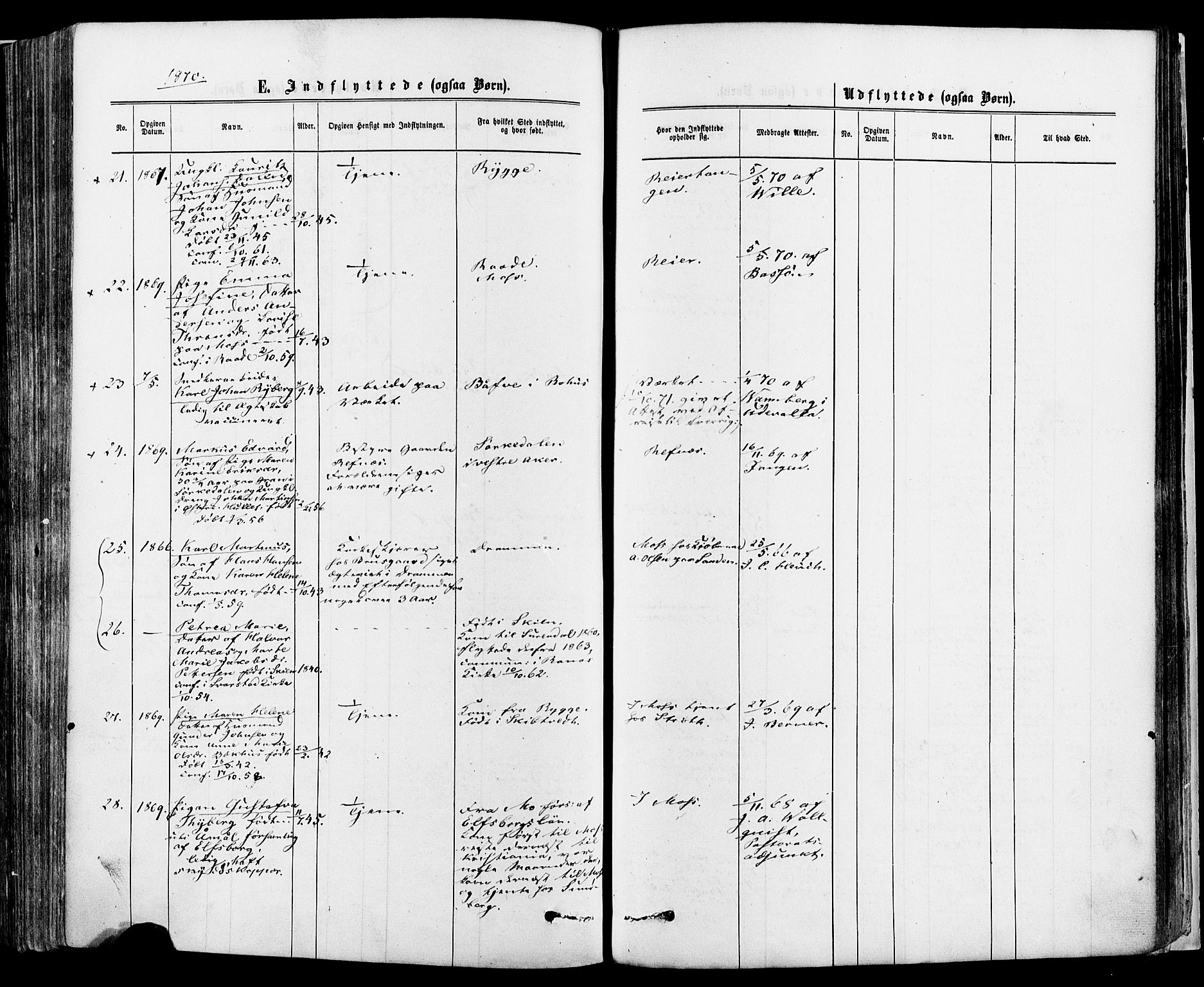 Moss prestekontor Kirkebøker, AV/SAO-A-2003/F/Fa/L0010: Parish register (official) no. I 10, 1870-1877