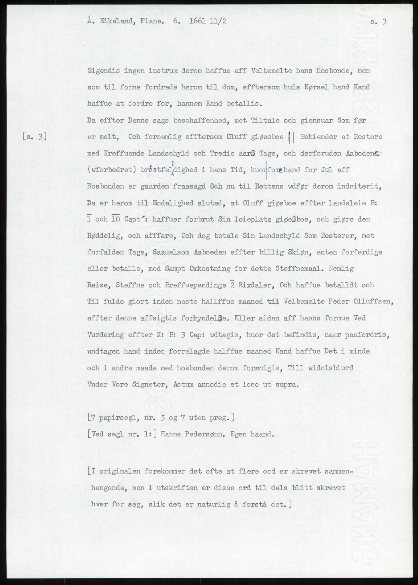 Samlinger til kildeutgivelse, Diplomavskriftsamlingen, AV/RA-EA-4053/H/Ha, p. 113