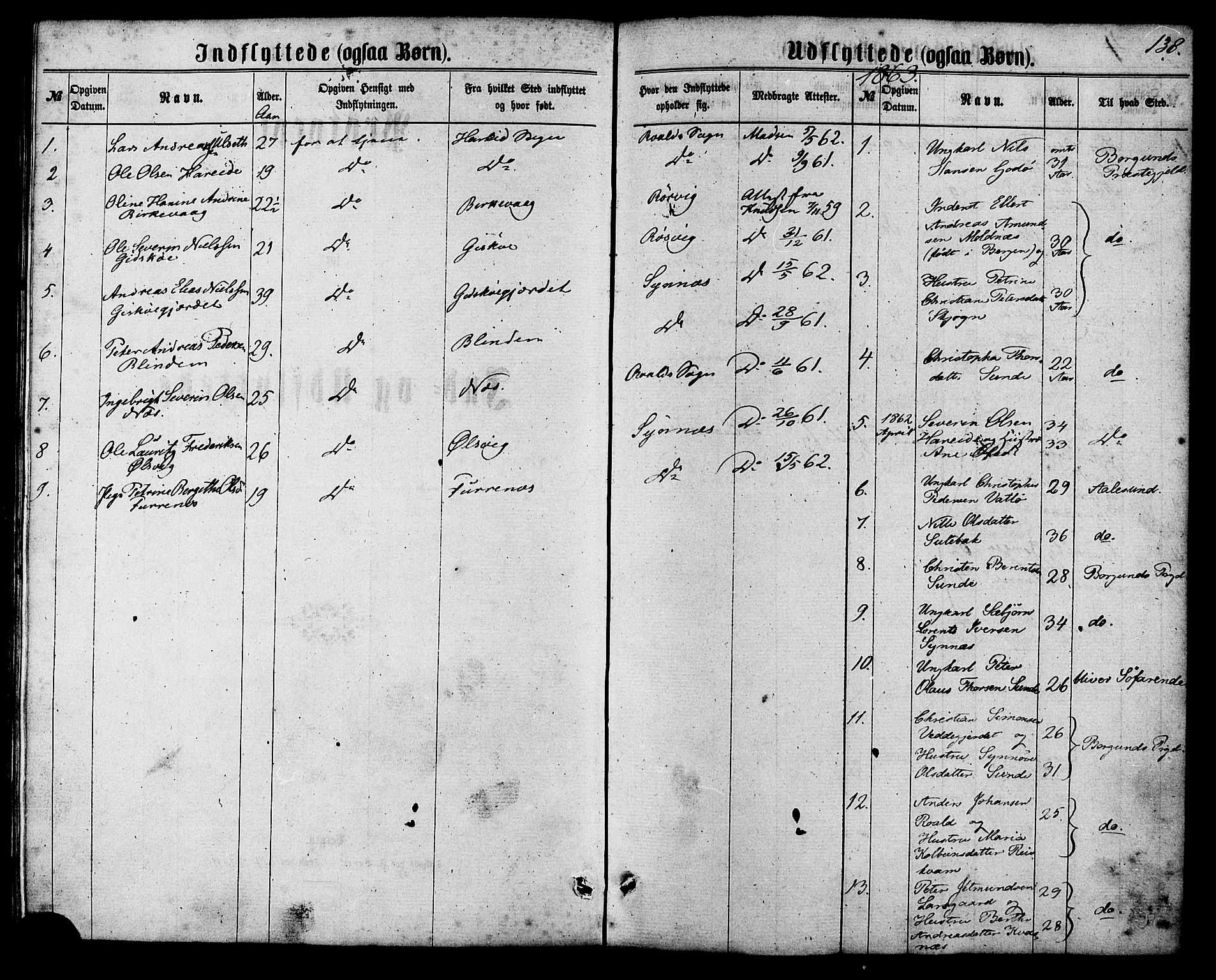Ministerialprotokoller, klokkerbøker og fødselsregistre - Møre og Romsdal, SAT/A-1454/537/L0518: Parish register (official) no. 537A02, 1862-1876, p. 138