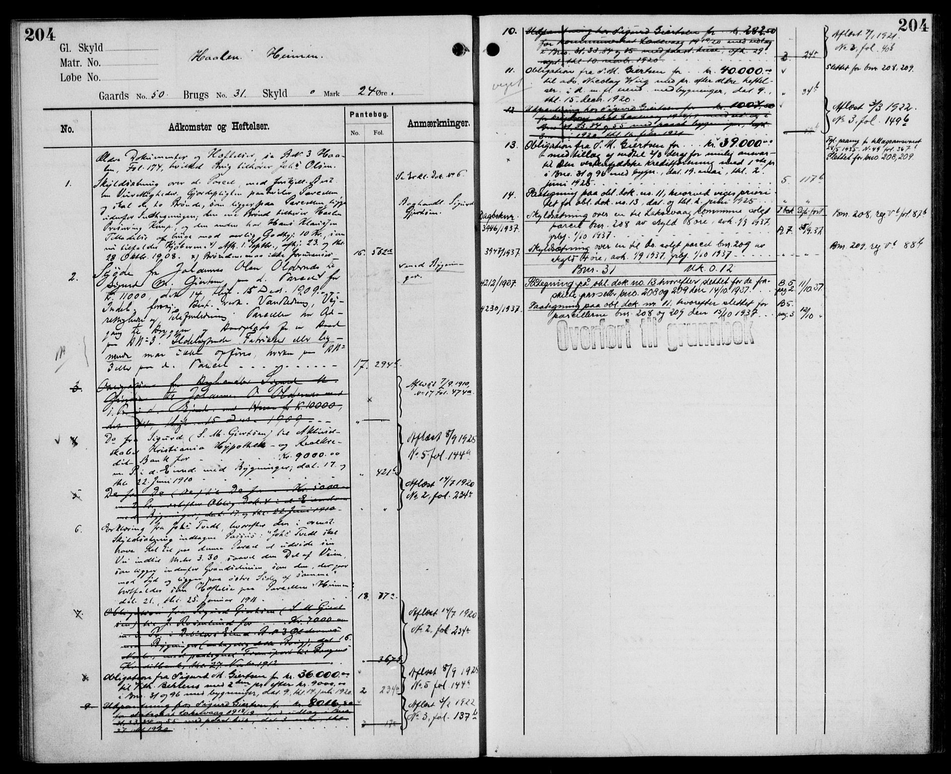 Midhordland sorenskriveri, AV/SAB-A-3001/1/G/Ga/Gab/L0110: Mortgage register no. II.A.b.110, p. 204